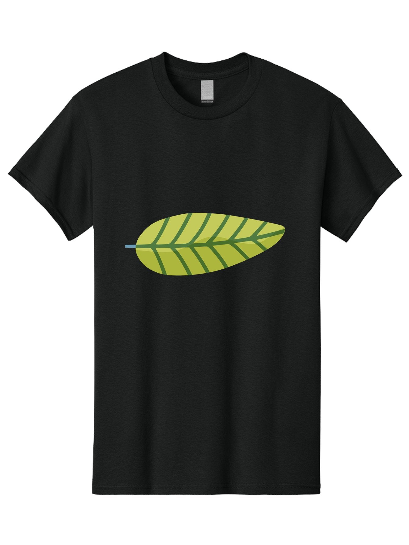 Leaf-1 Men'S Graphic Tee, 100% Cotton, Comfortable Casual Summer Wear, Machine Washable, Simple Leaf Illustration, Yellow Leaf, Dark Green Veins, Minimalist Design, Cartoon Leaf, Nature Graphic, Foliage Art, Leaf Pattern Aad709 4