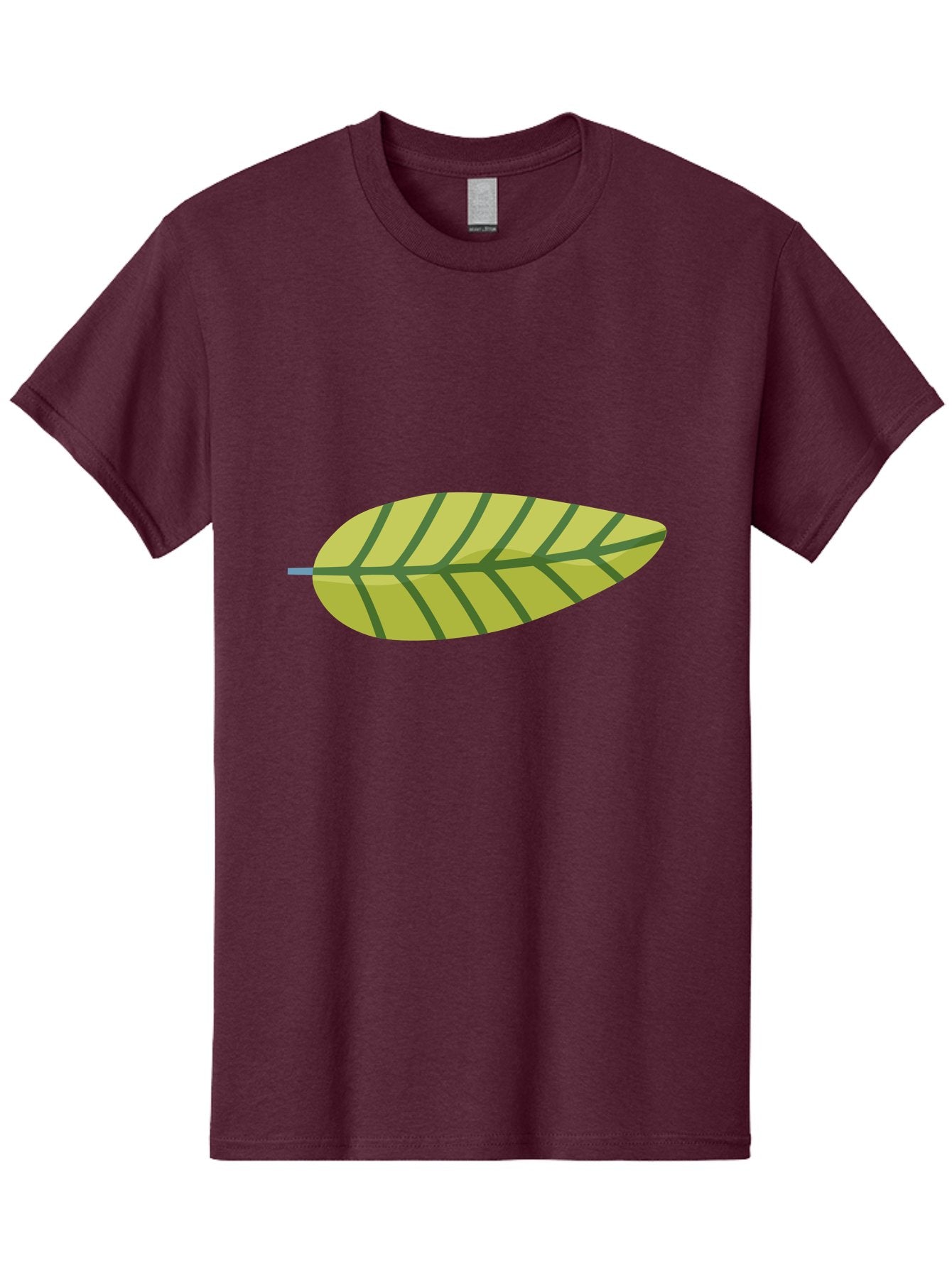 Leaf-1 Men'S Graphic Tee, 100% Cotton, Comfortable Casual Summer Wear, Machine Washable, Simple Leaf Illustration, Yellow Leaf, Dark Green Veins, Minimalist Design, Cartoon Leaf, Nature Graphic, Foliage Art, Leaf Pattern Aad709 13