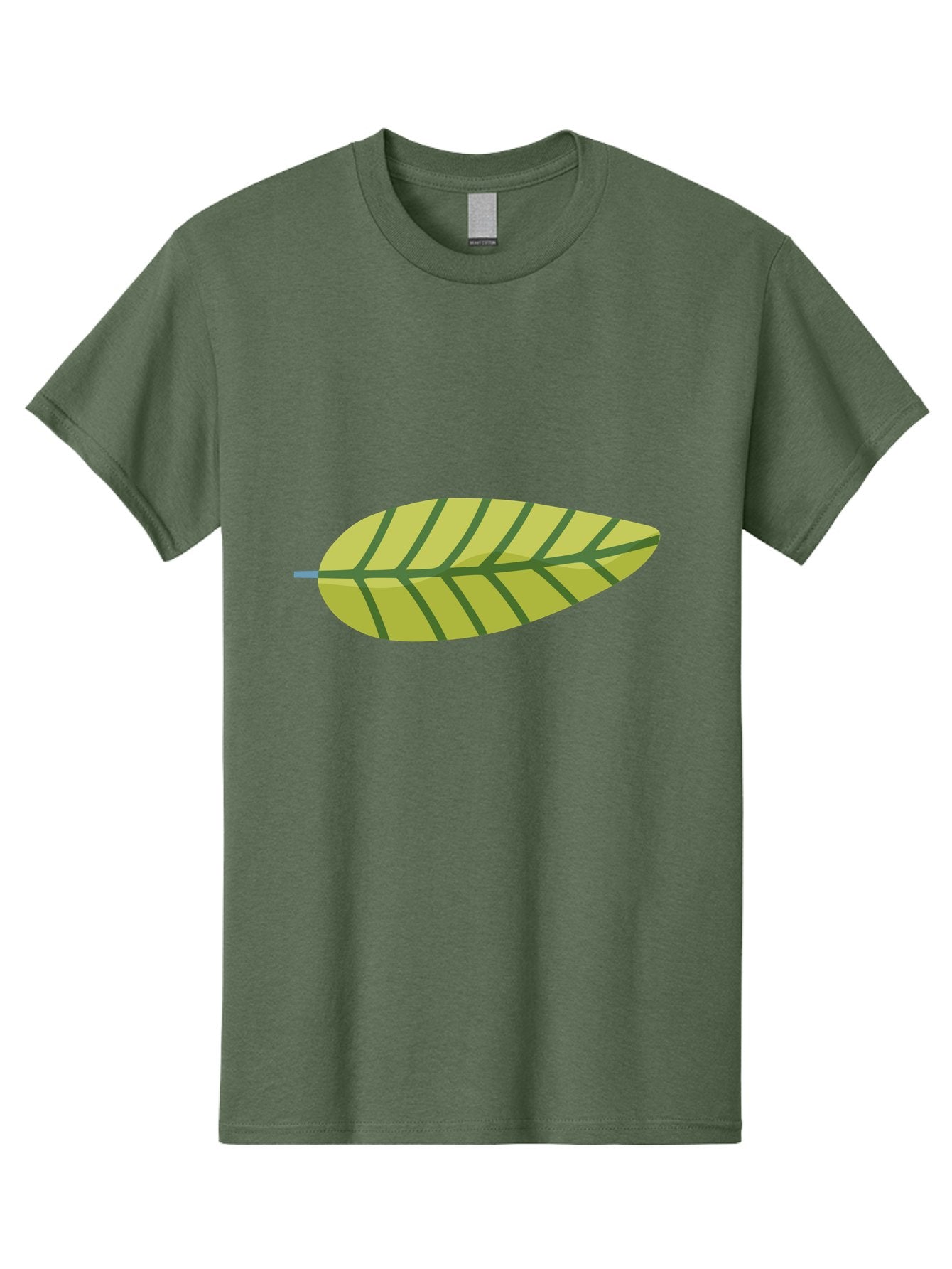 Leaf-1 Men'S Graphic Tee, 100% Cotton, Comfortable Casual Summer Wear, Machine Washable, Simple Leaf Illustration, Yellow Leaf, Dark Green Veins, Minimalist Design, Cartoon Leaf, Nature Graphic, Foliage Art, Leaf Pattern Aad709 3