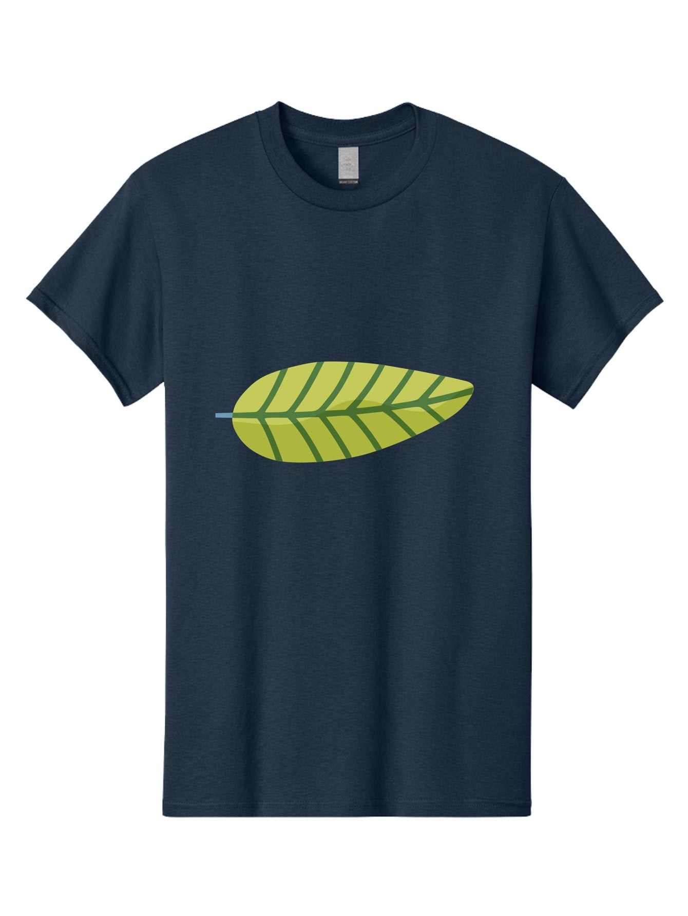 Leaf-1 Men'S Graphic Tee, 100% Cotton, Comfortable Casual Summer Wear, Machine Washable, Simple Leaf Illustration, Yellow Leaf, Dark Green Veins, Minimalist Design, Cartoon Leaf, Nature Graphic, Foliage Art, Leaf Pattern Aad709 5