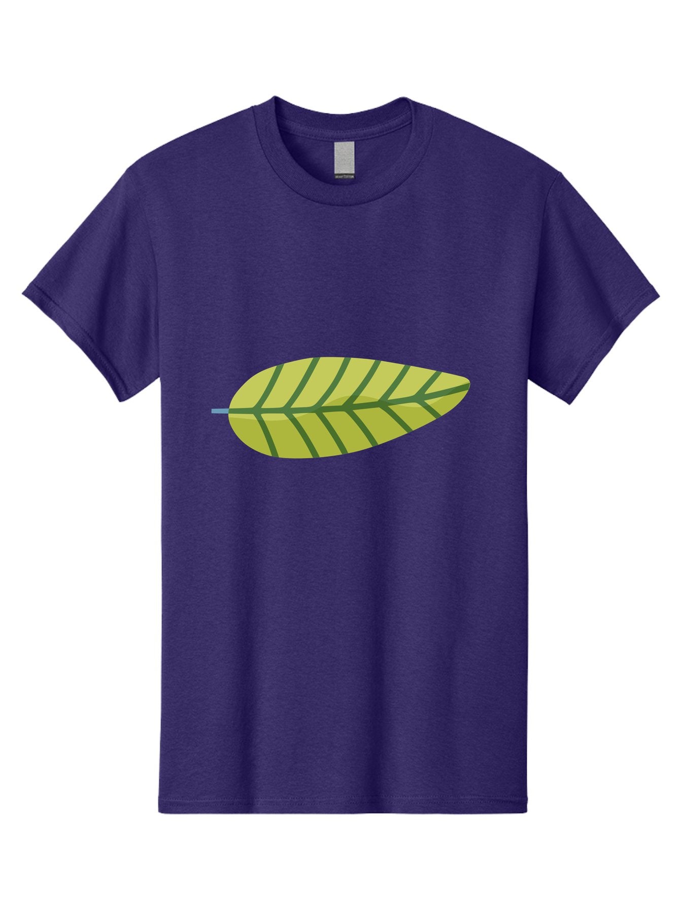 Leaf-1 Men'S Graphic Tee, 100% Cotton, Comfortable Casual Summer Wear, Machine Washable, Simple Leaf Illustration, Yellow Leaf, Dark Green Veins, Minimalist Design, Cartoon Leaf, Nature Graphic, Foliage Art, Leaf Pattern Aad709