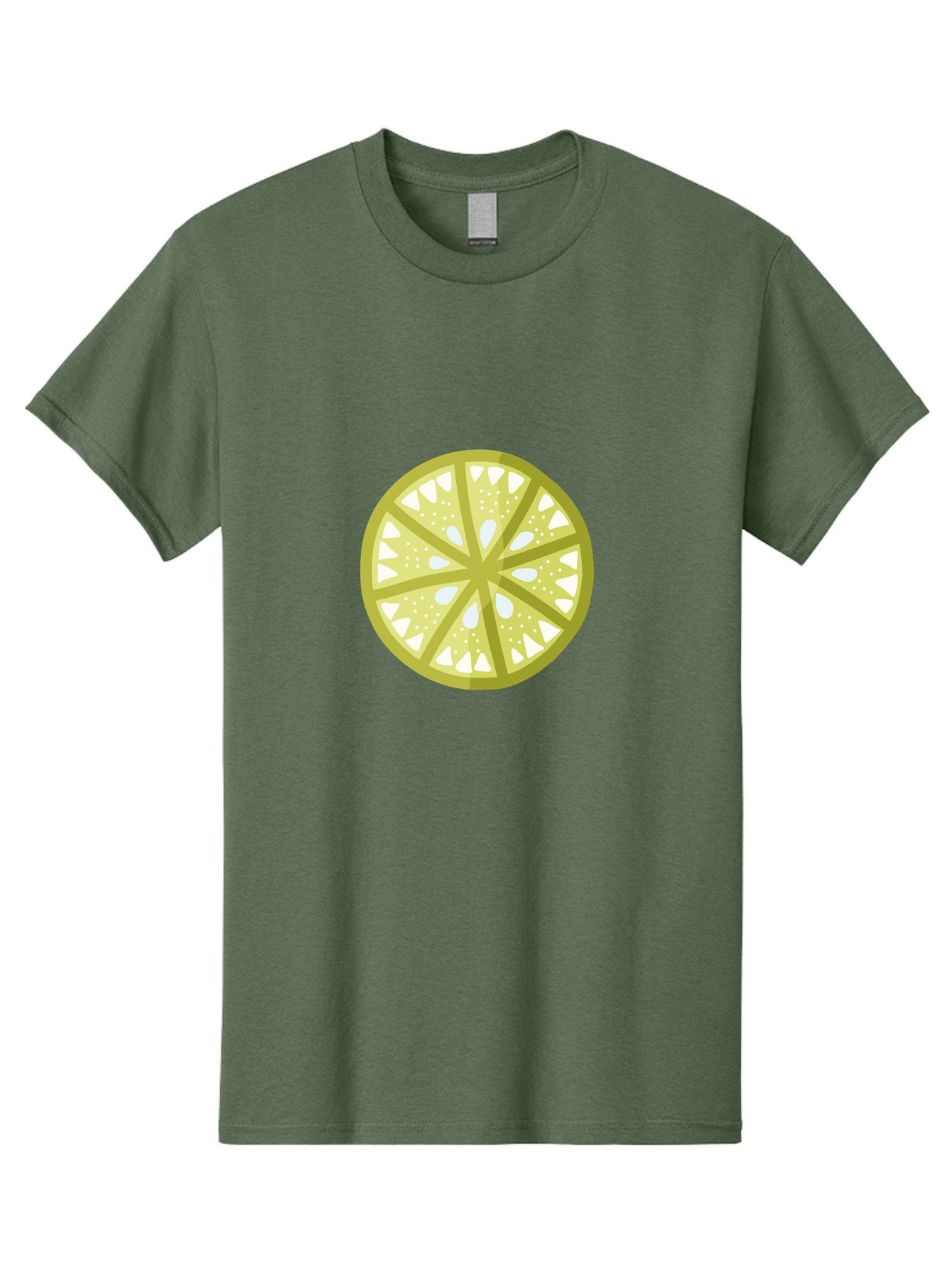 Lemon-Slice Men'S Graphic Tee, 100% Cotton, Comfortable Casual Summer Wear, Machine Washable, Lemon Slice, Citrus Fruit, Juicy Pulp, Yellow Lemon, Segmented Citrus, Vibrant Citrus, Fresh Lemon Slice, Lemon Wedge Aad715 15