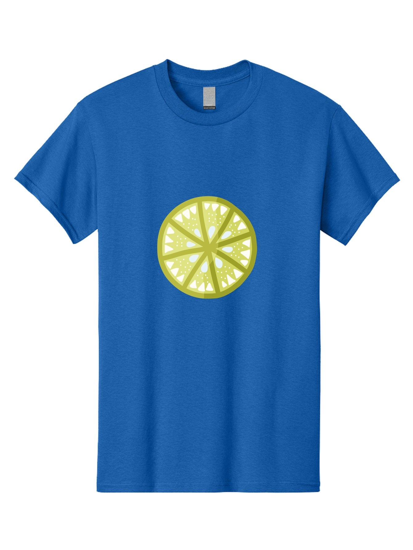 Lemon-Slice Men'S Graphic Tee, 100% Cotton, Comfortable Casual Summer Wear, Machine Washable, Lemon Slice, Citrus Fruit, Juicy Pulp, Yellow Lemon, Segmented Citrus, Vibrant Citrus, Fresh Lemon Slice, Lemon Wedge Aad715