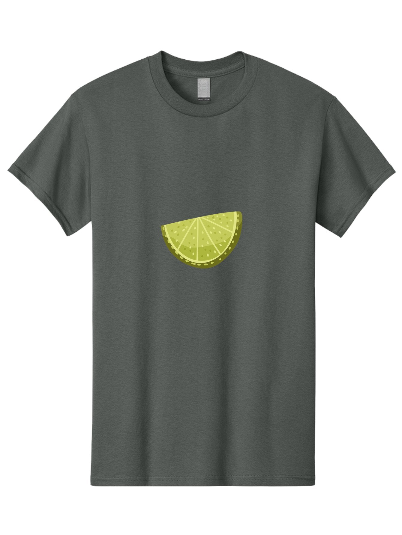 Lime-Wedge Men'S Graphic Tee, 100% Cotton, Comfortable Casual Summer Wear, Machine Washable, Lime Slice, Citrus Fruit, Green Citrus, Cocktail Garnish, Refreshing Drink, Citrus Wedge, Lime Juice, Summer Vibes, Healthy Snack Aad716 8