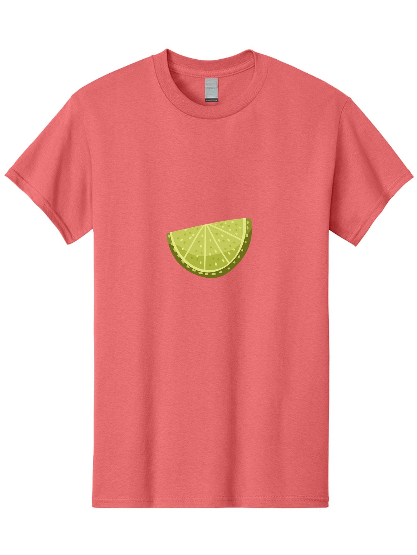 Lime-Wedge Men'S Graphic Tee, 100% Cotton, Comfortable Casual Summer Wear, Machine Washable, Lime Slice, Citrus Fruit, Green Citrus, Cocktail Garnish, Refreshing Drink, Citrus Wedge, Lime Juice, Summer Vibes, Healthy Snack Aad716 4