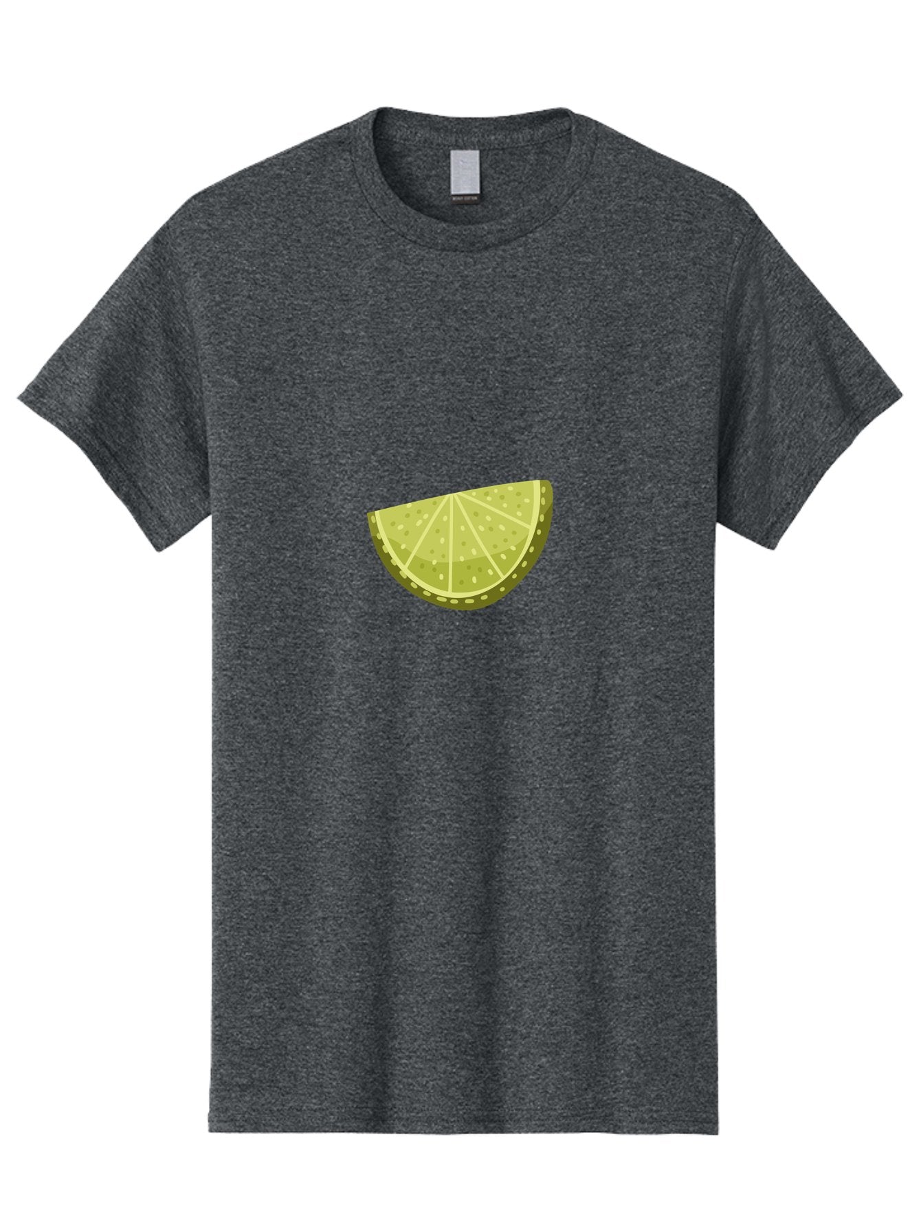 Lime-Wedge Men'S Graphic Tee, 100% Cotton, Comfortable Casual Summer Wear, Machine Washable, Lime Slice, Citrus Fruit, Green Citrus, Cocktail Garnish, Refreshing Drink, Citrus Wedge, Lime Juice, Summer Vibes, Healthy Snack Aad716