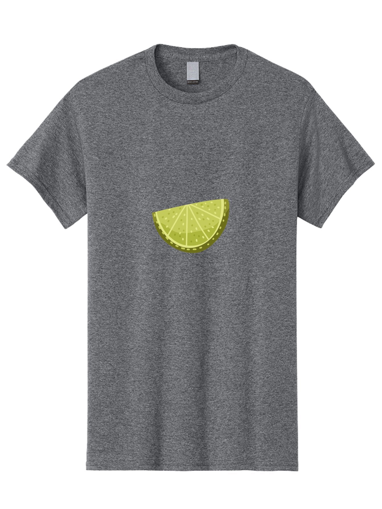 Lime-Wedge Men'S Graphic Tee, 100% Cotton, Comfortable Casual Summer Wear, Machine Washable, Lime Slice, Citrus Fruit, Green Citrus, Cocktail Garnish, Refreshing Drink, Citrus Wedge, Lime Juice, Summer Vibes, Healthy Snack Aad716 9