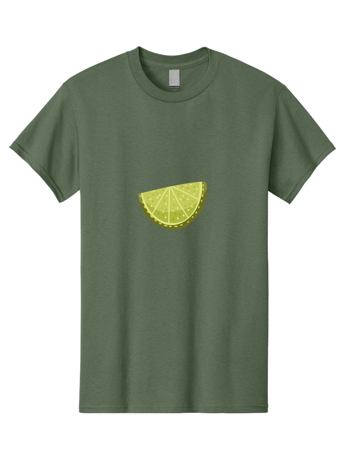 Lime-Wedge Men'S Graphic Tee, 100% Cotton, Comfortable Casual Summer Wear, Machine Washable, Lime Slice, Citrus Fruit, Green Citrus, Cocktail Garnish, Refreshing Drink, Citrus Wedge, Lime Juice, Summer Vibes, Healthy Snack Aad716 11