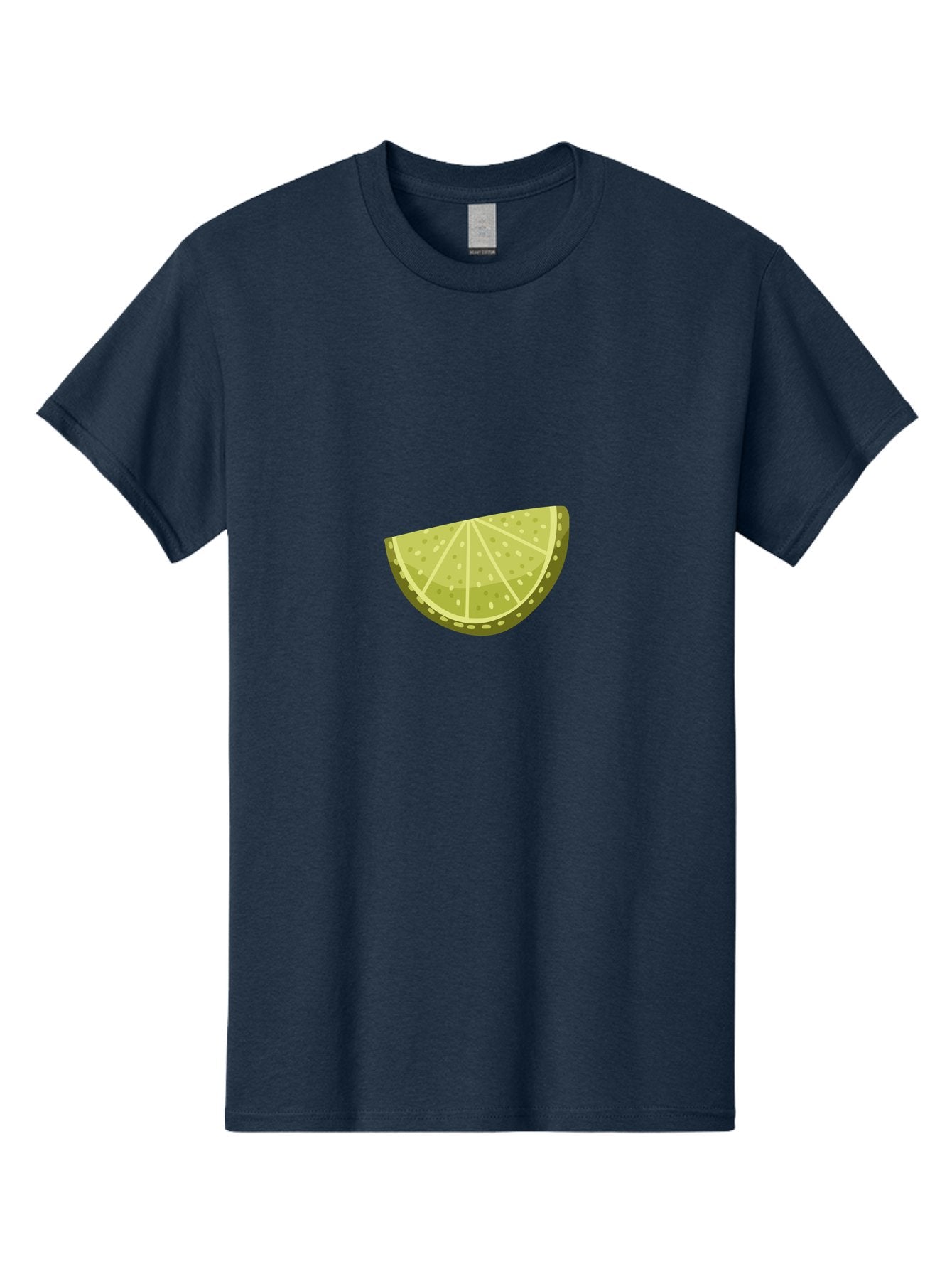 Lime-Wedge Men'S Graphic Tee, 100% Cotton, Comfortable Casual Summer Wear, Machine Washable, Lime Slice, Citrus Fruit, Green Citrus, Cocktail Garnish, Refreshing Drink, Citrus Wedge, Lime Juice, Summer Vibes, Healthy Snack Aad716 10