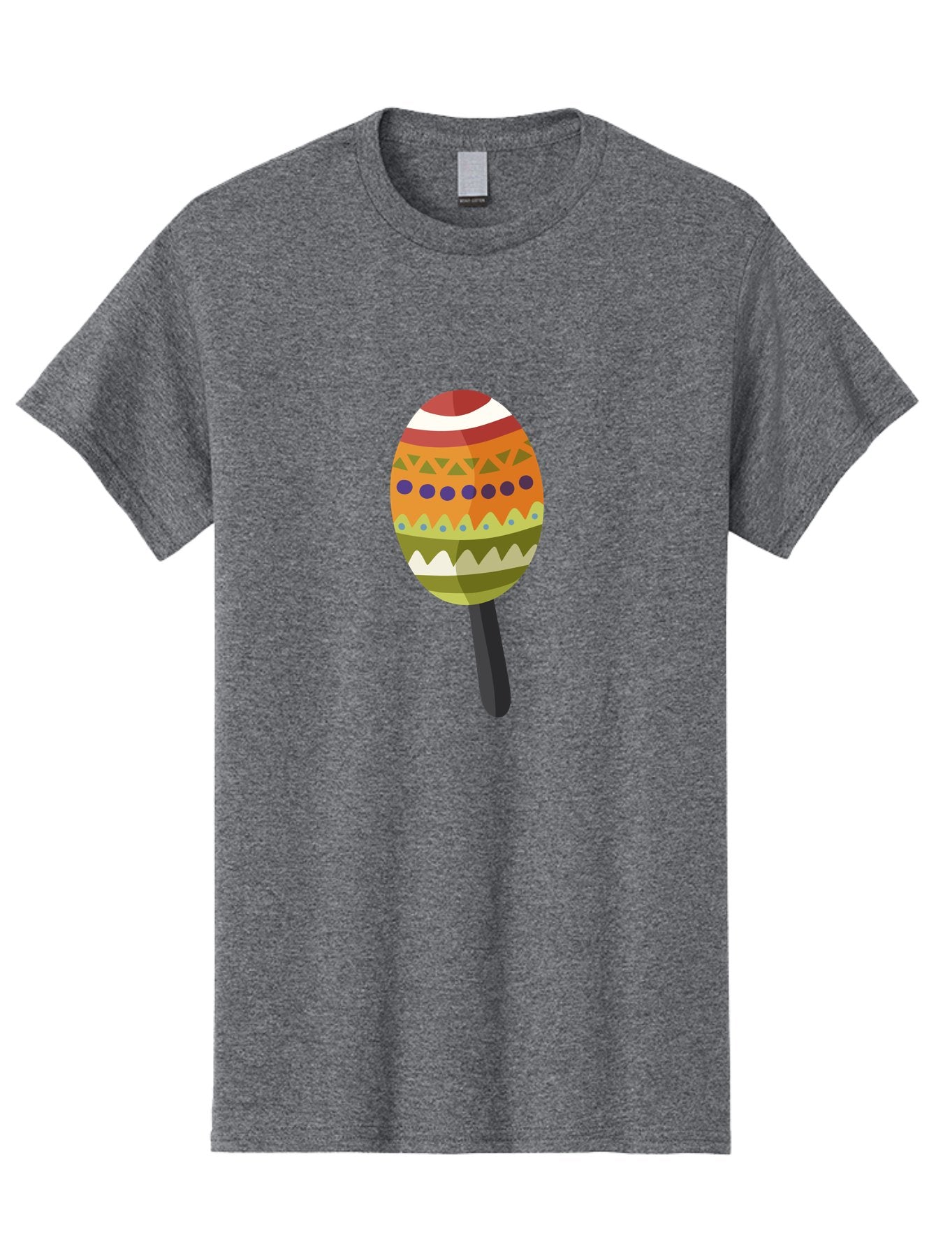 Maraca Men'S Graphic Tee, 100% Cotton, Comfortable Casual Summer Wear, Machine Washable, Maraca, Music, Instrument, Latin American, Rhythm, Cultural Heritage, Traditional, Festive Atmosphere, Patterned Design, Colorful Aad718 6