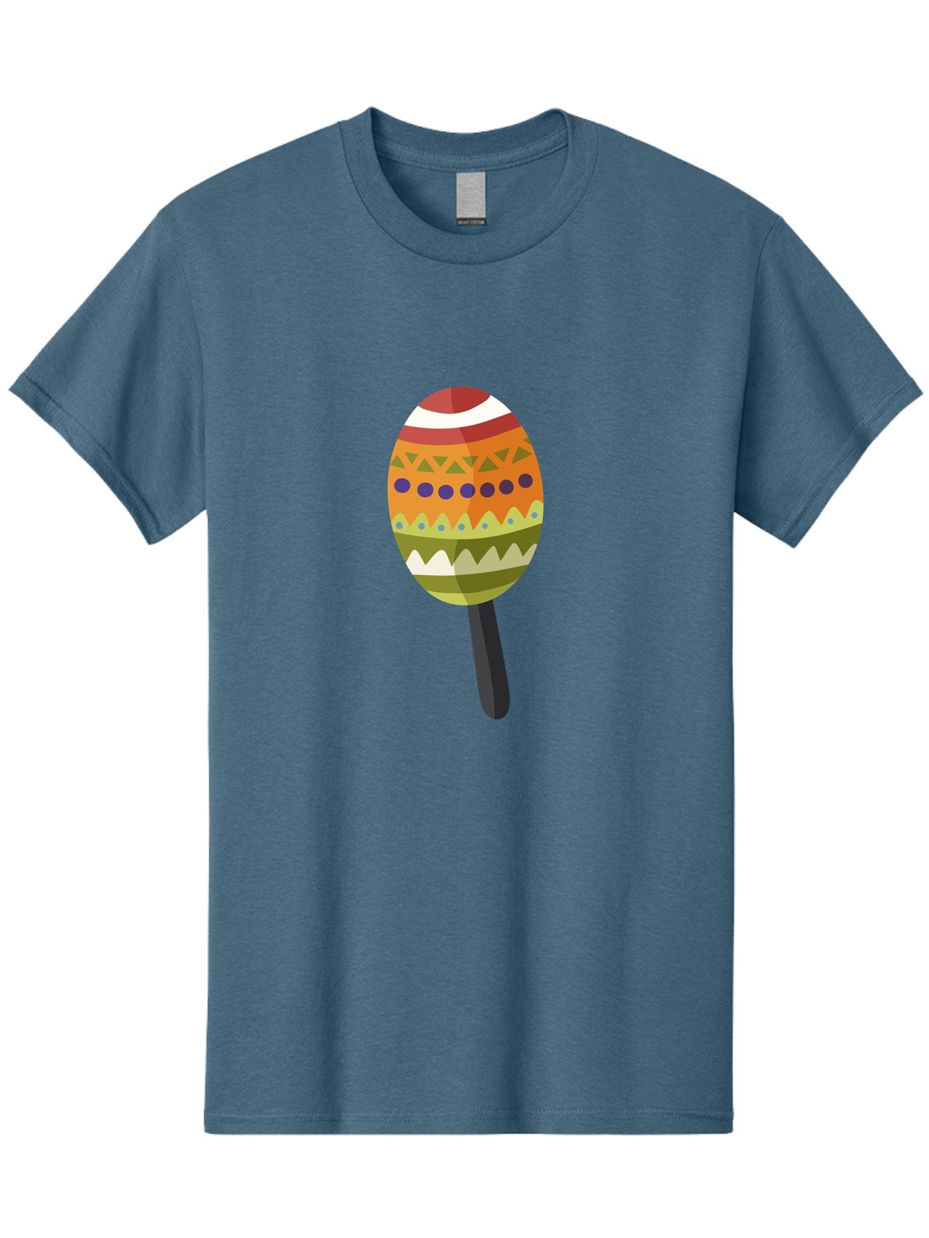 Maraca Men'S Graphic Tee, 100% Cotton, Comfortable Casual Summer Wear, Machine Washable, Maraca, Music, Instrument, Latin American, Rhythm, Cultural Heritage, Traditional, Festive Atmosphere, Patterned Design, Colorful Aad718