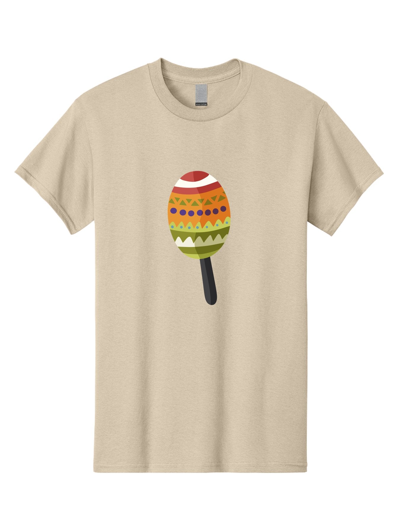 Maraca Men'S Graphic Tee, 100% Cotton, Comfortable Casual Summer Wear, Machine Washable, Maraca, Music, Instrument, Latin American, Rhythm, Cultural Heritage, Traditional, Festive Atmosphere, Patterned Design, Colorful Aad718 8