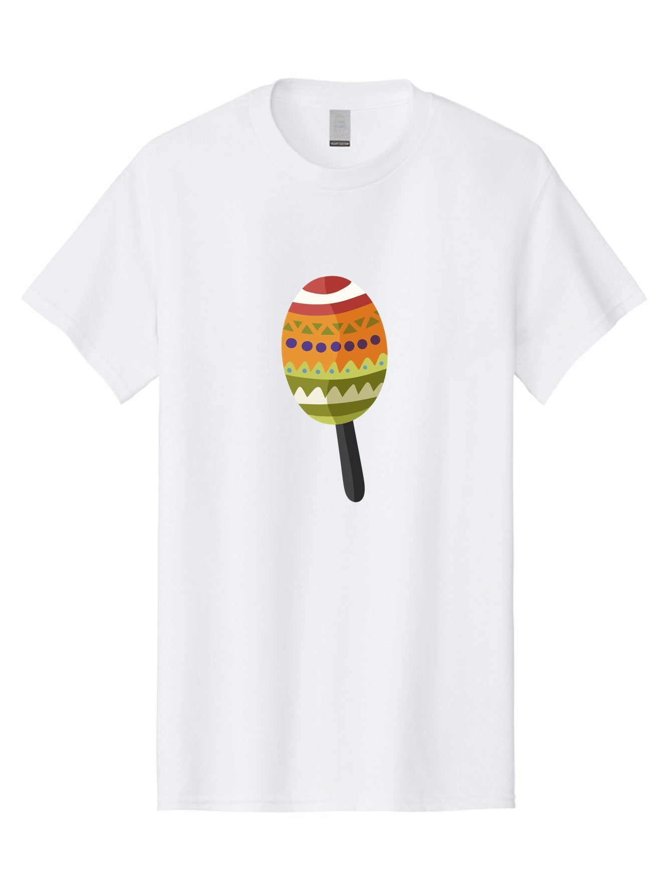 Maraca Men'S Graphic Tee, 100% Cotton, Comfortable Casual Summer Wear, Machine Washable, Maraca, Music, Instrument, Latin American, Rhythm, Cultural Heritage, Traditional, Festive Atmosphere, Patterned Design, Colorful Aad718