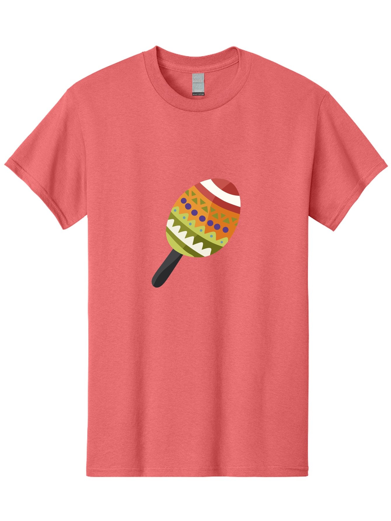 Maracas Men'S Graphic Tee, 100% Cotton, Comfortable Casual Summer Wear, Machine Washable, Colorful Maracas, Maraca Instrument, Musical Instrument, Latin American Music, Vibrant Patterns, Rhythmic Beats, Festive Atmosphere, Cultural Heritage Aad719