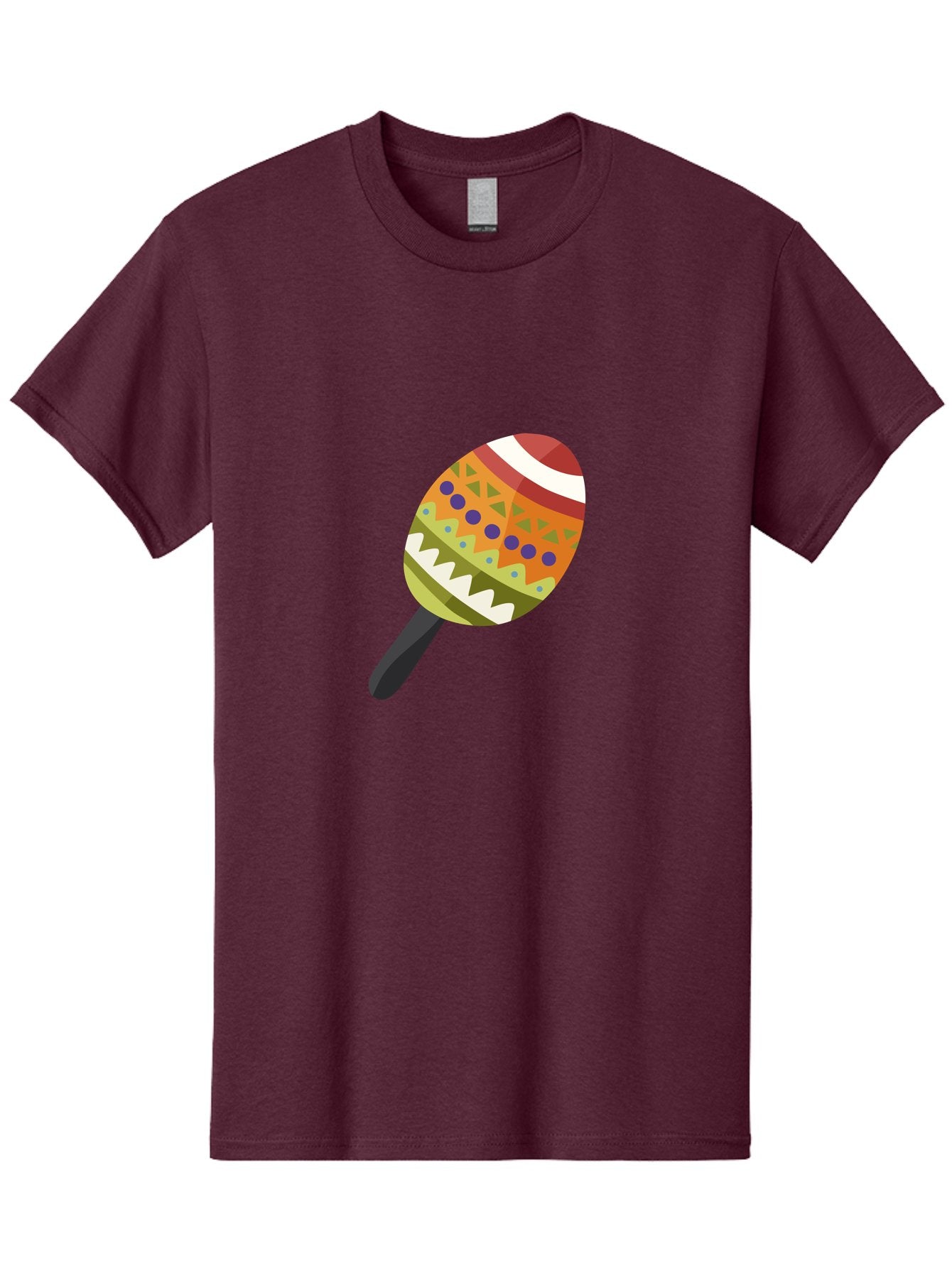Maracas Men'S Graphic Tee, 100% Cotton, Comfortable Casual Summer Wear, Machine Washable, Colorful Maracas, Maraca Instrument, Musical Instrument, Latin American Music, Vibrant Patterns, Rhythmic Beats, Festive Atmosphere, Cultural Heritage Aad719 9