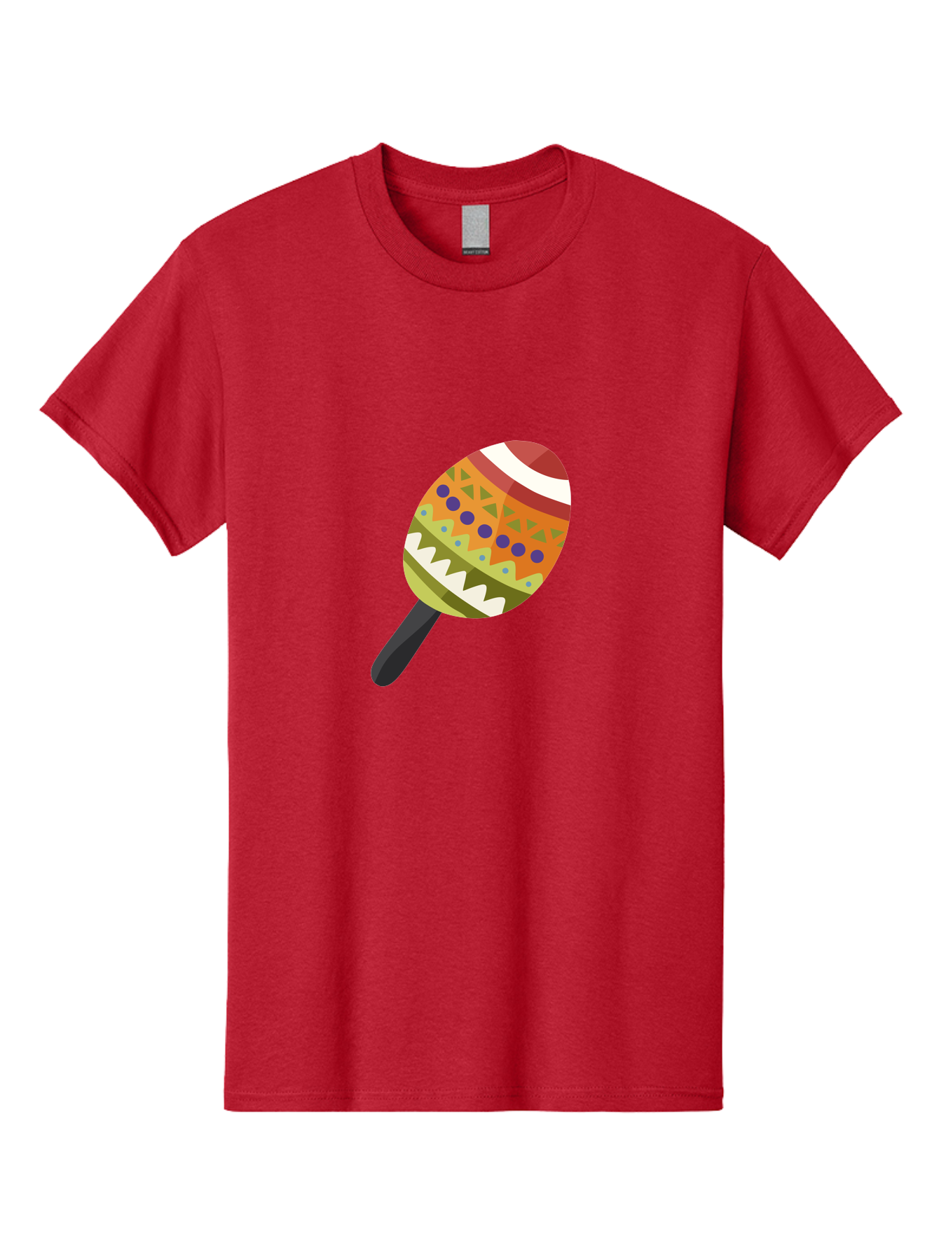 Maracas Men'S Graphic Tee, 100% Cotton, Comfortable Casual Summer Wear, Machine Washable, Colorful Maracas, Maraca Instrument, Musical Instrument, Latin American Music, Vibrant Patterns, Rhythmic Beats, Festive Atmosphere, Cultural Heritage Aad719 7