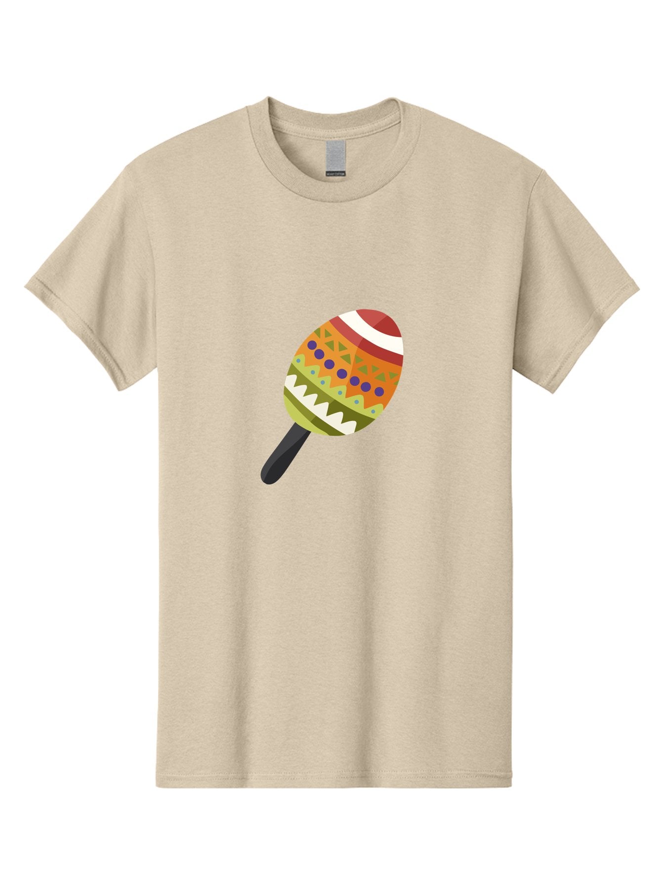Maracas Men'S Graphic Tee, 100% Cotton, Comfortable Casual Summer Wear, Machine Washable, Colorful Maracas, Maraca Instrument, Musical Instrument, Latin American Music, Vibrant Patterns, Rhythmic Beats, Festive Atmosphere, Cultural Heritage Aad719 5