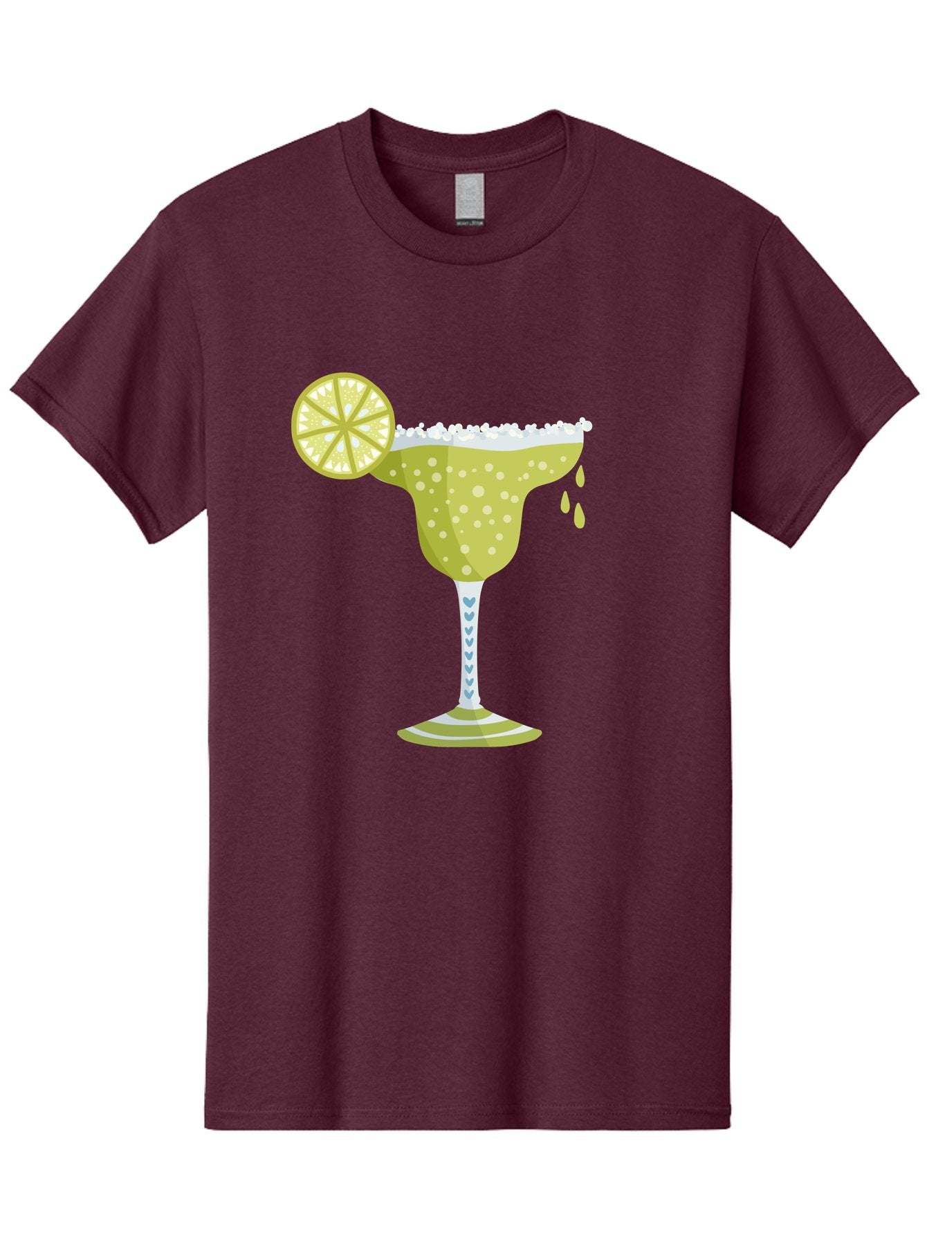 Margarita Men'S Graphic Tee, 100% Cotton, Comfortable Casual Summer Wear, Machine Washable, Classic Margarita Cocktail, Salt Rim, Lime Wheel, Refreshing Drink, Party Drink, Barware, Green Drink, Citrus Flavor Aad720