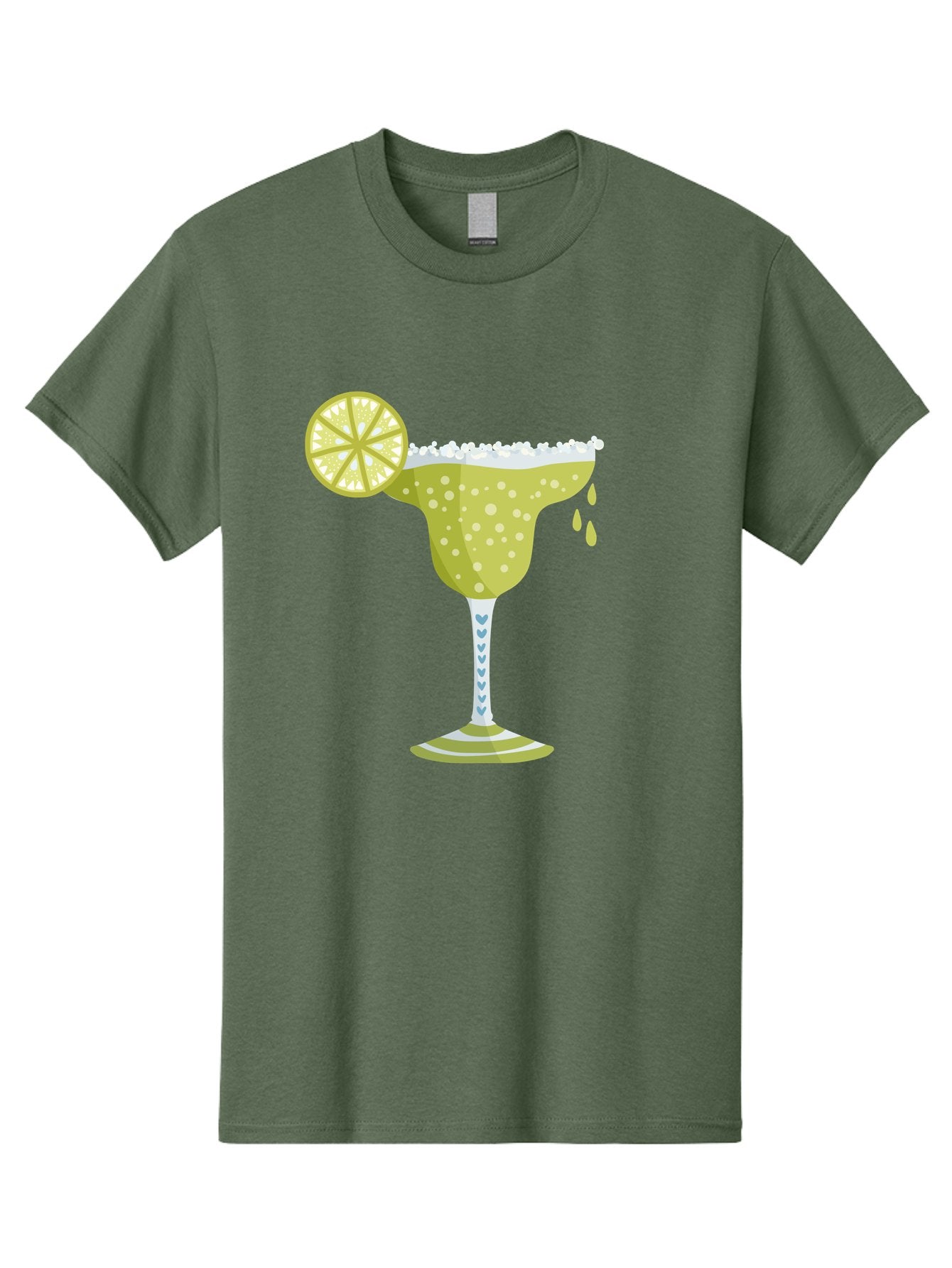 Margarita Men'S Graphic Tee, 100% Cotton, Comfortable Casual Summer Wear, Machine Washable, Classic Margarita Cocktail, Salt Rim, Lime Wheel, Refreshing Drink, Party Drink, Barware, Green Drink, Citrus Flavor Aad720 5