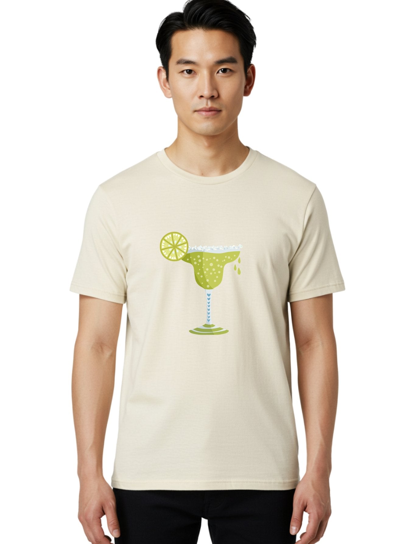 Margarita Men'S Graphic Tee, 100% Cotton, Comfortable Casual Summer Wear, Machine Washable, Classic Margarita Cocktail, Salt Rim, Lime Wheel, Refreshing Drink, Party Drink, Barware, Green Drink, Citrus Flavor Aad720 26