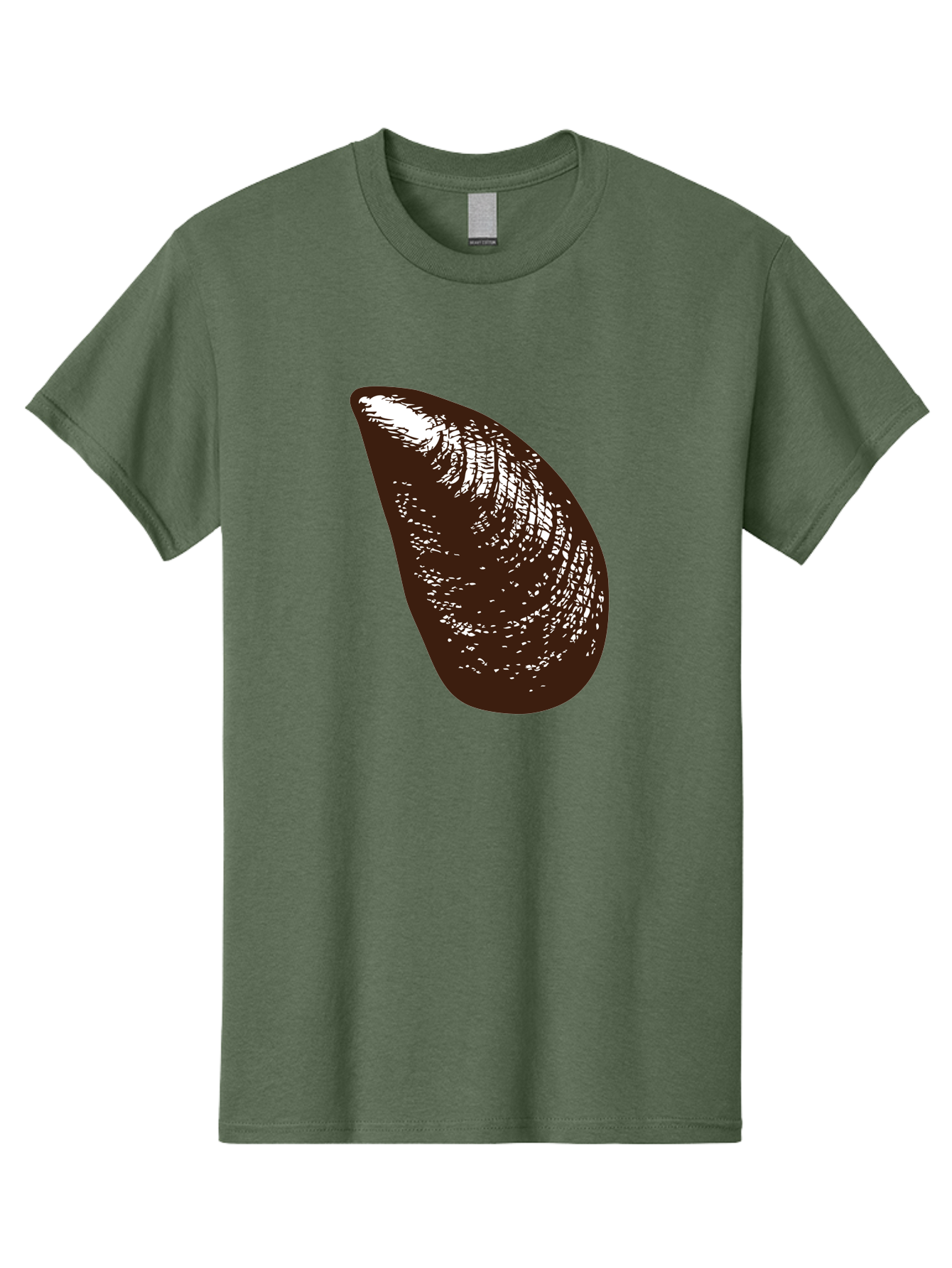 Mussel Men'S Graphic Tee, 100% Cotton, Comfortable Casual Summer Wear, Machine Washable, Mussel Shell, Seafood, Ocean Delicacy, Dark Brown Shell, White Highlights, Textured Surface, Marine Life, Culinary Delight Aad724 27