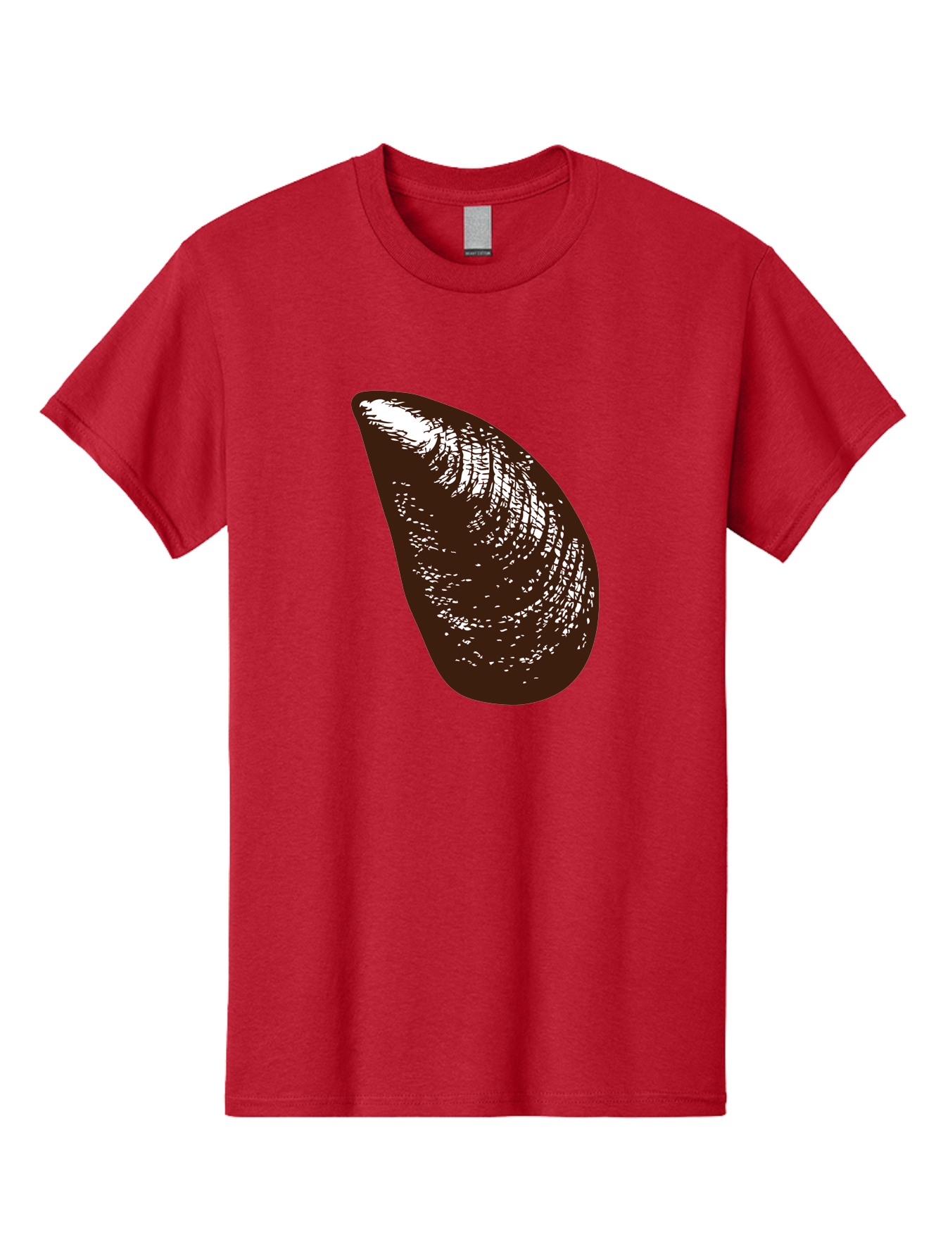 Mussel Men'S Graphic Tee, 100% Cotton, Comfortable Casual Summer Wear, Machine Washable, Mussel Shell, Seafood, Ocean Delicacy, Dark Brown Shell, White Highlights, Textured Surface, Marine Life, Culinary Delight Aad724 29