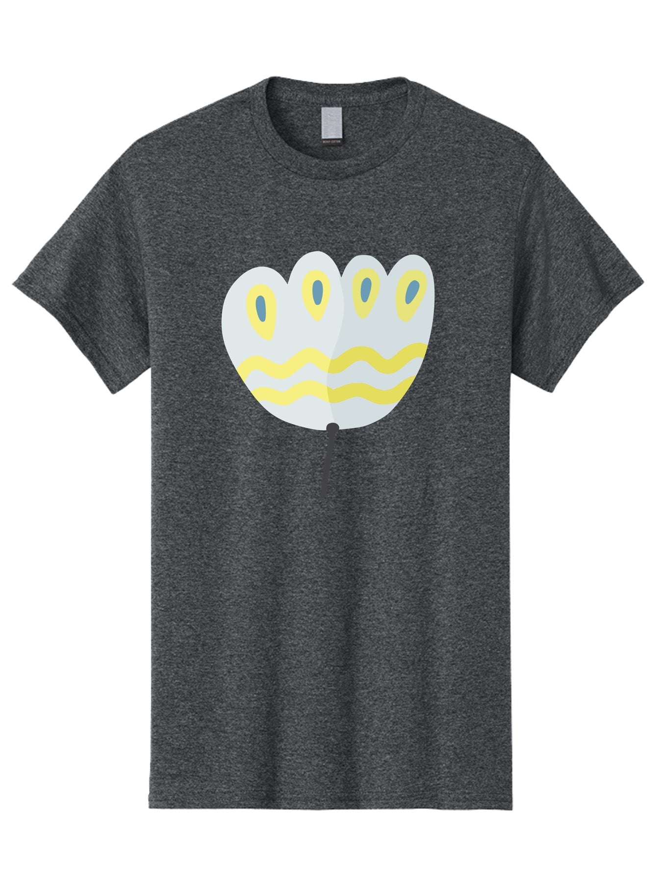 Parasol Men'S Graphic Tee, 100% Cotton, Comfortable Casual Summer Wear, Machine Washable, White Parasol, Yellow Stripes, Cartoon Style, Wavy Lines, Decorative Umbrella, Vibrant Design, Outdoor Accessory, Whimsical Illustration Aad728 7