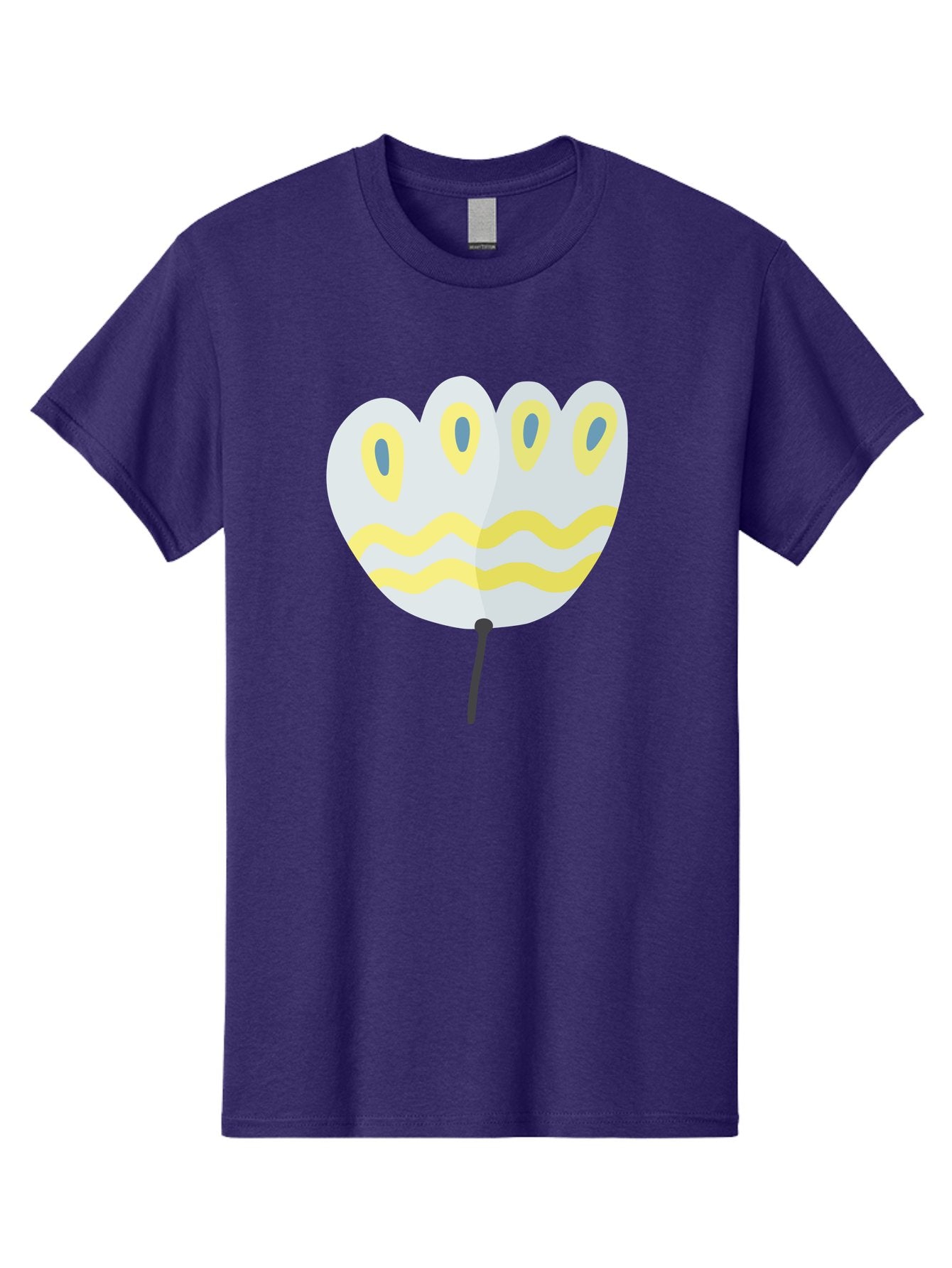 Parasol Men'S Graphic Tee, 100% Cotton, Comfortable Casual Summer Wear, Machine Washable, White Parasol, Yellow Stripes, Cartoon Style, Wavy Lines, Decorative Umbrella, Vibrant Design, Outdoor Accessory, Whimsical Illustration Aad728 6