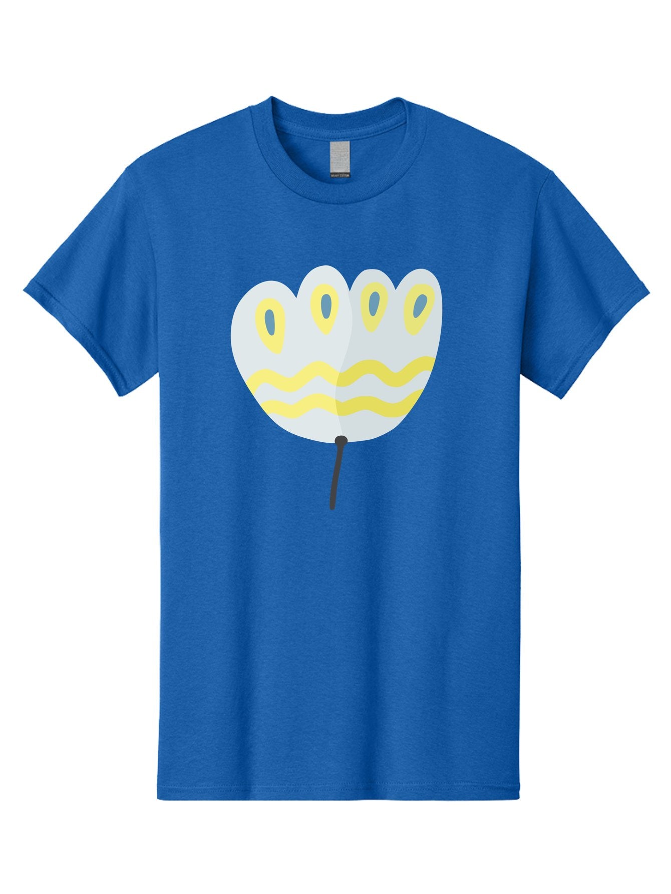 Parasol Men'S Graphic Tee, 100% Cotton, Comfortable Casual Summer Wear, Machine Washable, White Parasol, Yellow Stripes, Cartoon Style, Wavy Lines, Decorative Umbrella, Vibrant Design, Outdoor Accessory, Whimsical Illustration Aad728 5