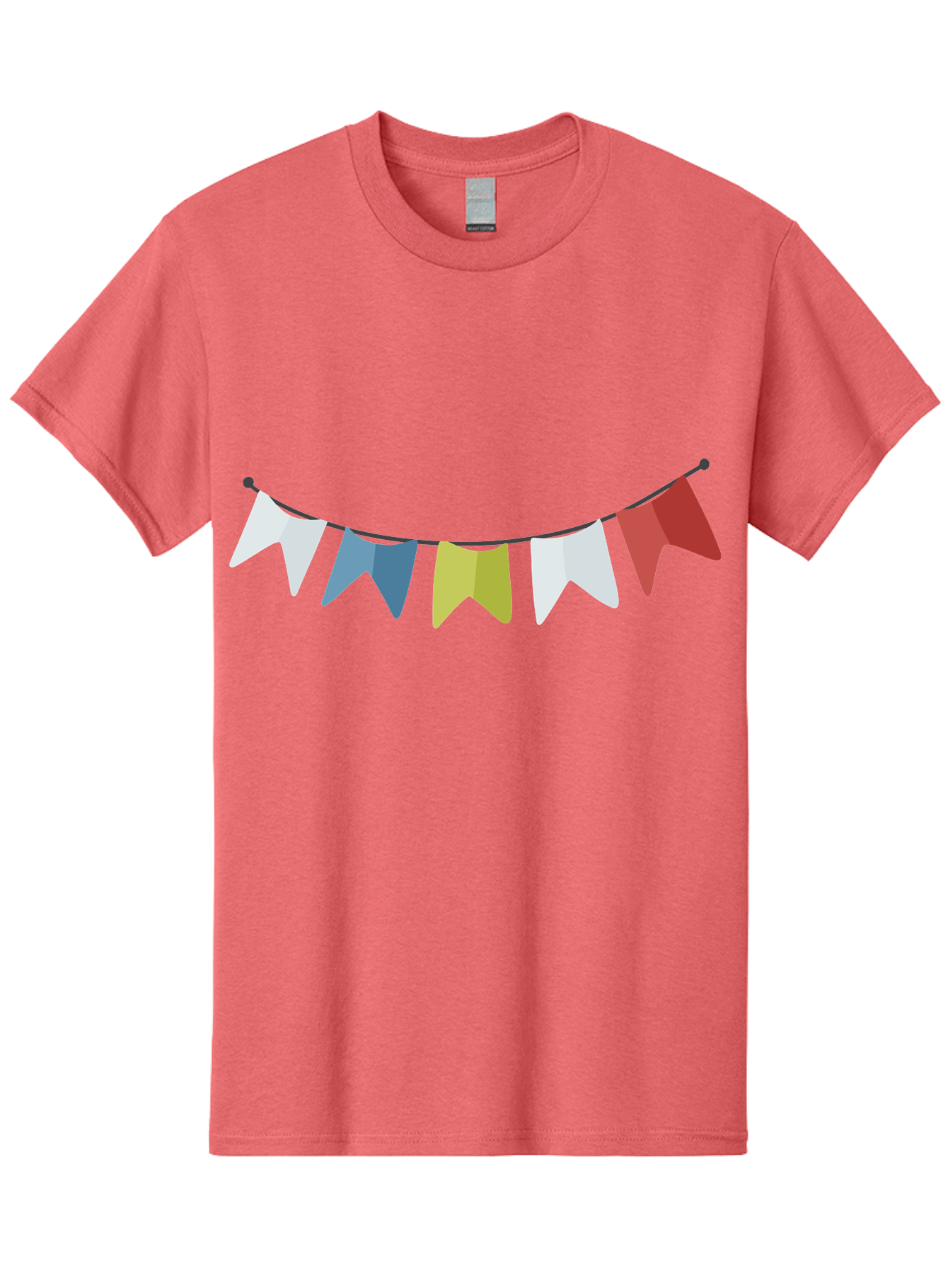 Party-Flags Men'S Graphic Tee, 100% Cotton, Comfortable Casual Summer Wear, Machine Washable, Colorful Party Flags, Festive Decorations, Celebration Bunting, Vibrant Pennants, Party Accessories, Festive Atmosphere, Event Decorations Aad729 7