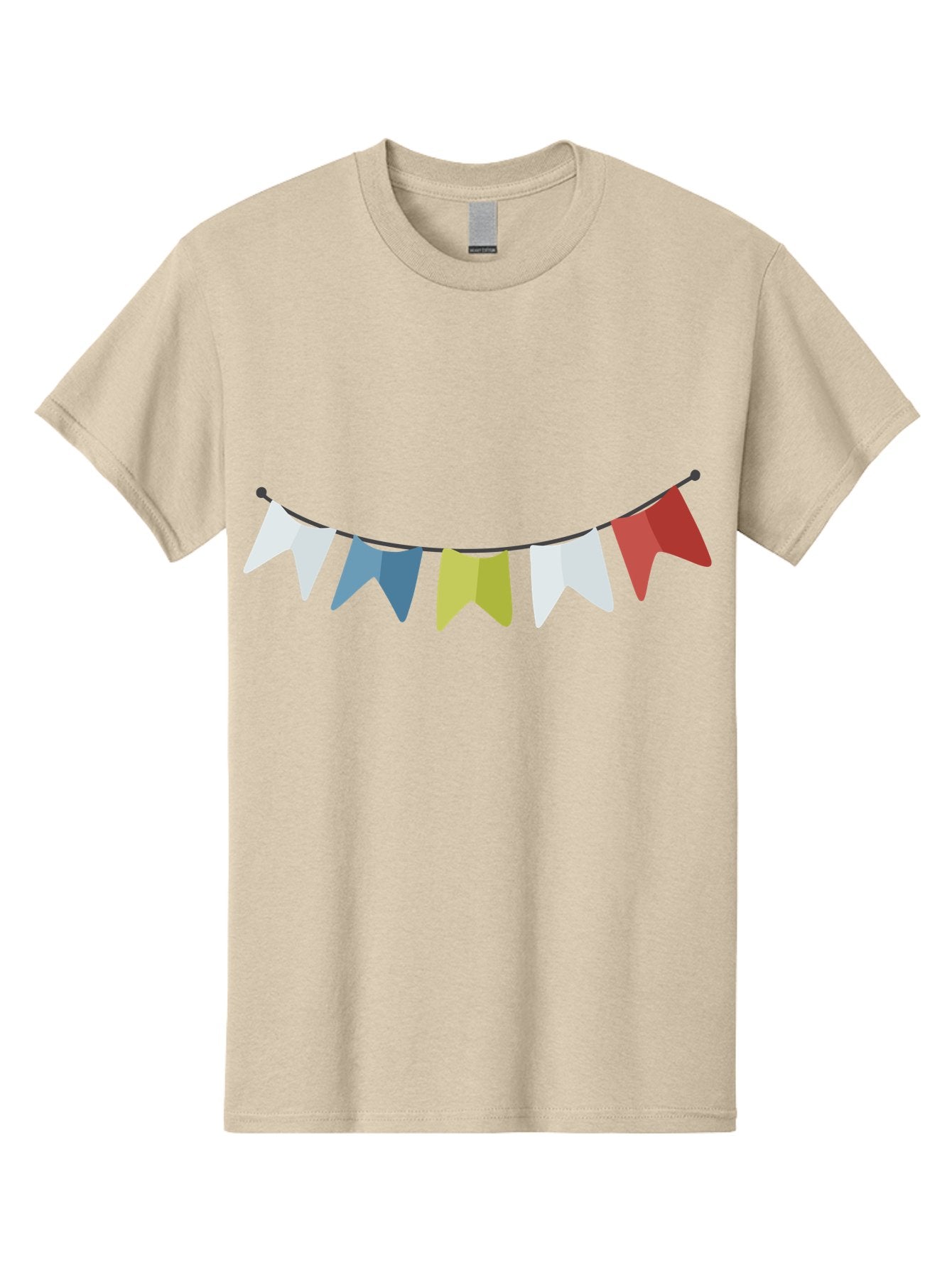 Party-Flags Men'S Graphic Tee, 100% Cotton, Comfortable Casual Summer Wear, Machine Washable, Colorful Party Flags, Festive Decorations, Celebration Bunting, Vibrant Pennants, Party Accessories, Festive Atmosphere, Event Decorations Aad729 14