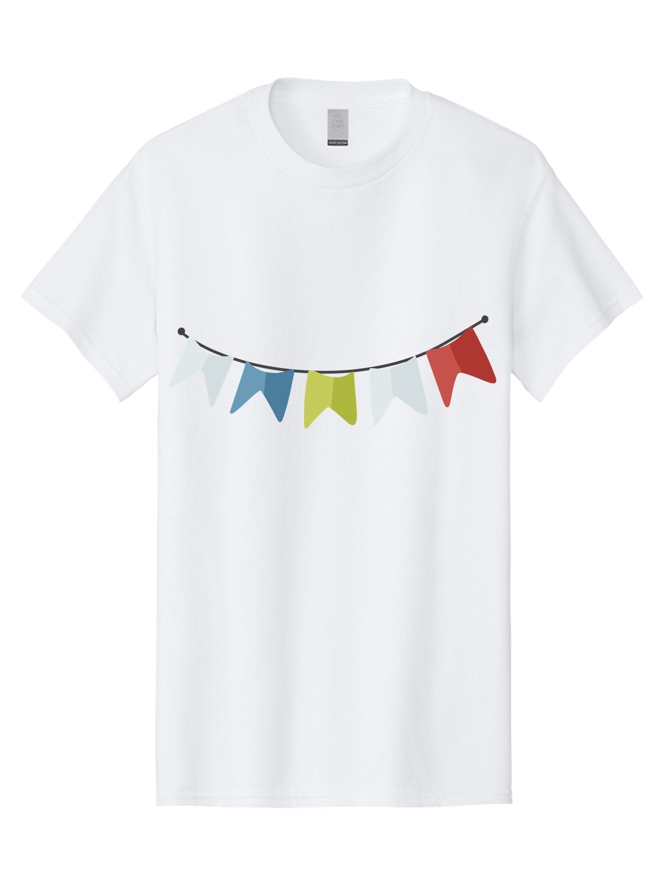 Party-Flags Men'S Graphic Tee, 100% Cotton, Comfortable Casual Summer Wear, Machine Washable, Colorful Party Flags, Festive Decorations, Celebration Bunting, Vibrant Pennants, Party Accessories, Festive Atmosphere, Event Decorations Aad729 12