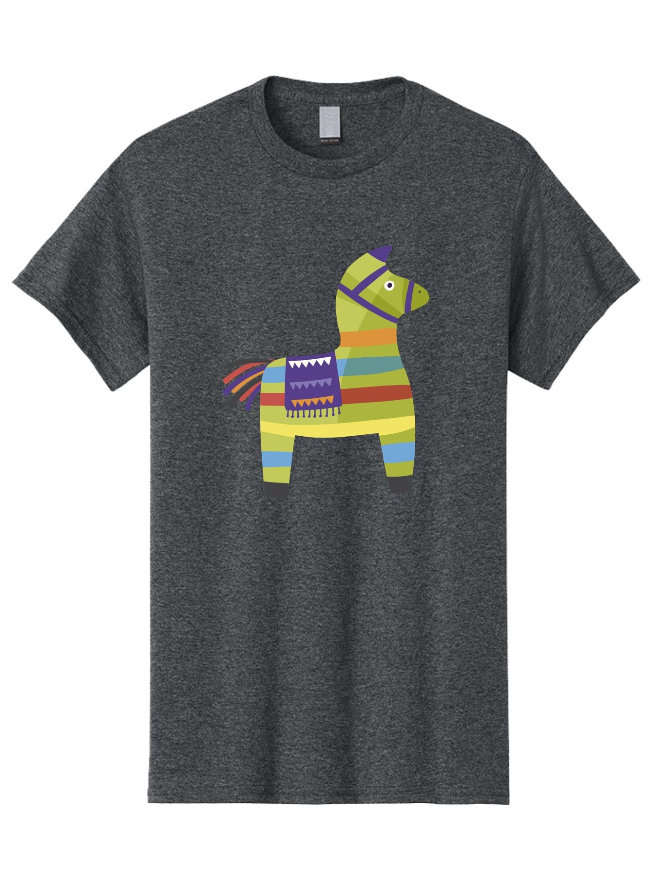 Pinata-Donkey Men'S Graphic Tee, 100% Cotton, Comfortable Casual Summer Wear, Machine Washable, Colorful Pinata Donkey, Festive Decor, Party Favors, Celebration, Cartoon Character, Vibrant Colors, Whimsical Design, Playful, Lively, Fun Aad732 15