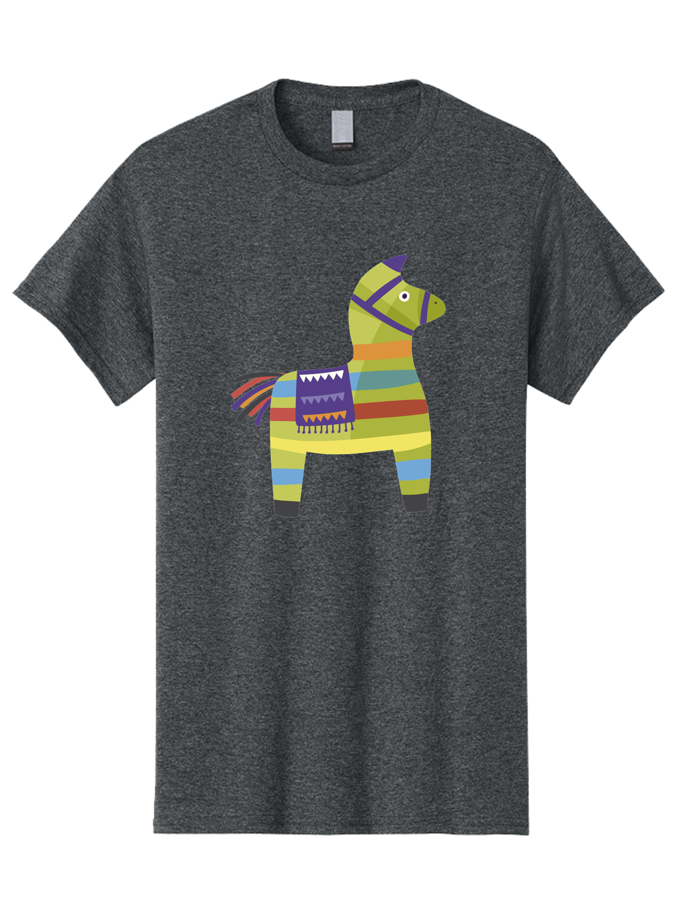 Pinata-Donkey Men'S Graphic Tee, 100% Cotton, Comfortable Casual Summer Wear, Machine Washable, Colorful Pinata Donkey, Festive Decor, Party Favors, Celebration, Cartoon Character, Vibrant Colors, Whimsical Design, Playful, Lively, Fun Aad732