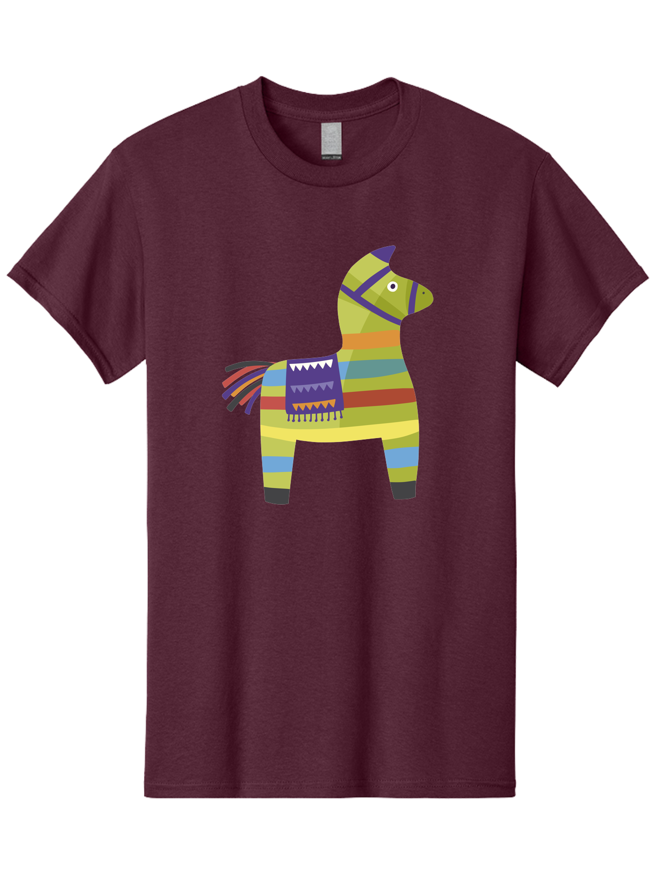Pinata-Donkey Men'S Graphic Tee, 100% Cotton, Comfortable Casual Summer Wear, Machine Washable, Colorful Pinata Donkey, Festive Decor, Party Favors, Celebration, Cartoon Character, Vibrant Colors, Whimsical Design, Playful, Lively, Fun Aad732 19