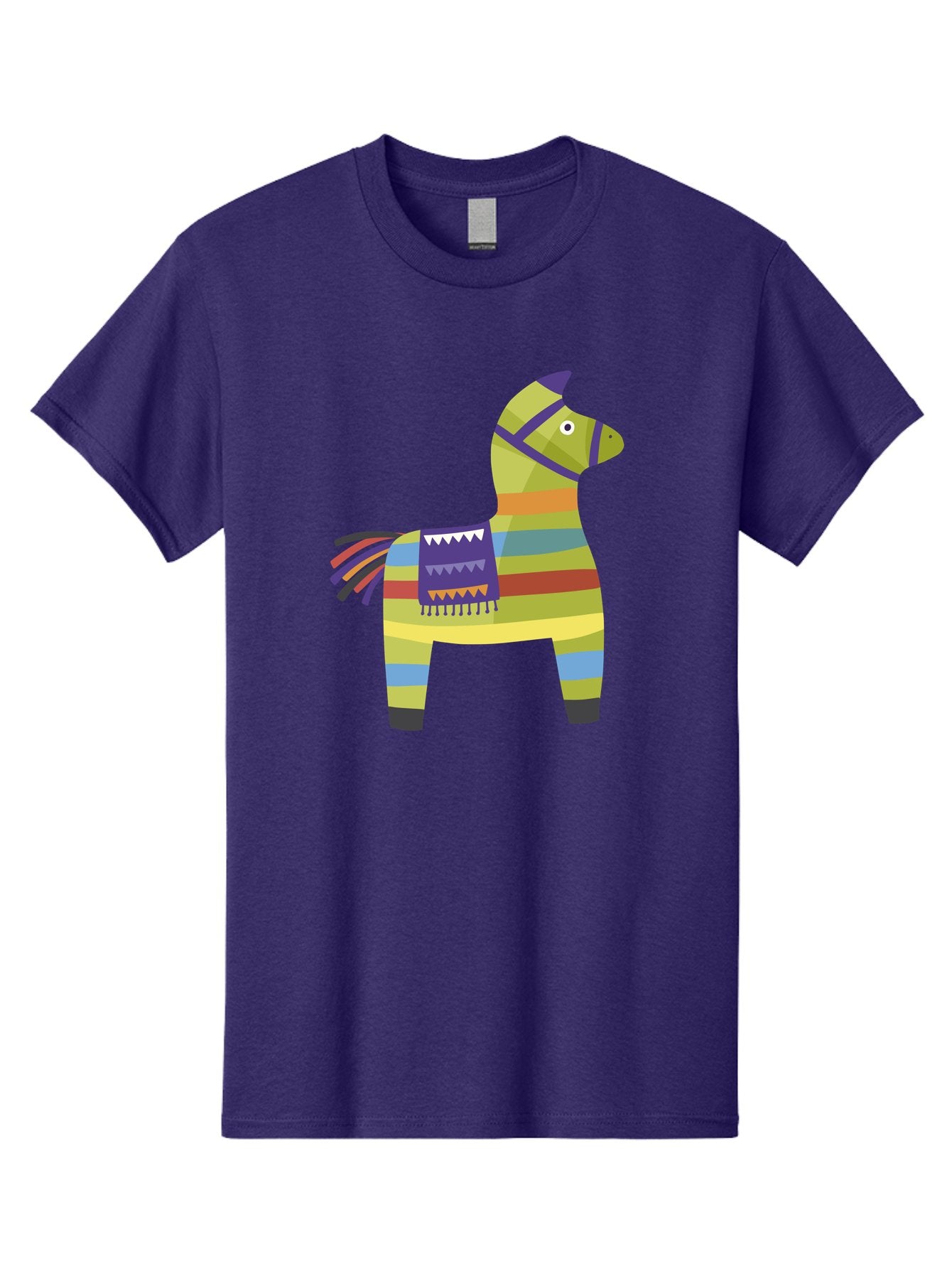Pinata-Donkey Men'S Graphic Tee, 100% Cotton, Comfortable Casual Summer Wear, Machine Washable, Colorful Pinata Donkey, Festive Decor, Party Favors, Celebration, Cartoon Character, Vibrant Colors, Whimsical Design, Playful, Lively, Fun Aad732 8