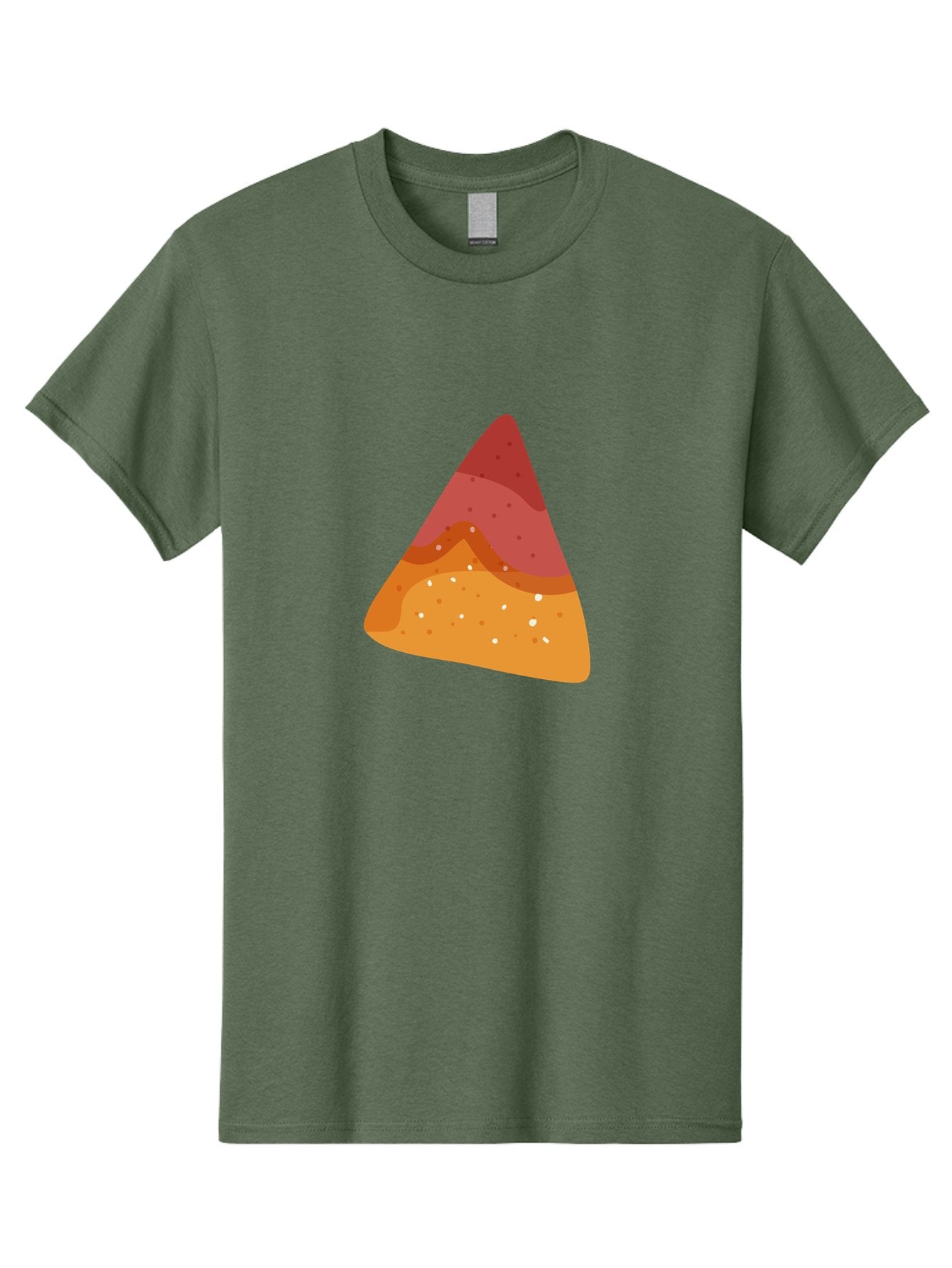 Pizza-Slice-1 Men'S Graphic Tee, 100% Cotton, Comfortable Casual Summer Wear, Machine Washable, Pizza Slice, Triangle Shape, Red Sauce, Melted Cheese, Savory Toppings, Italian Food, Delicious Treat, Tasty Snack, Cartoon Illustration Aad734