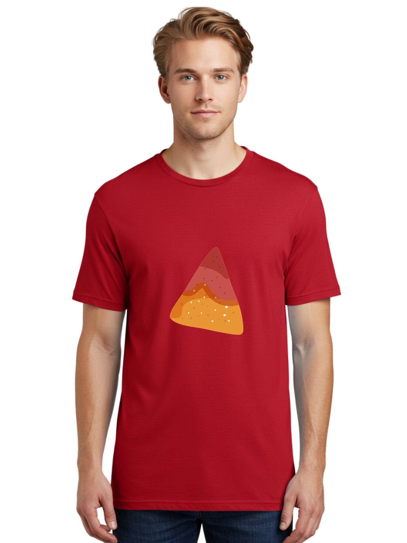 Pizza-Slice-1 Men'S Graphic Tee, 100% Cotton, Comfortable Casual Summer Wear, Machine Washable, Pizza Slice, Triangle Shape, Red Sauce, Melted Cheese, Savory Toppings, Italian Food, Delicious Treat, Tasty Snack, Cartoon Illustration Aad734 29