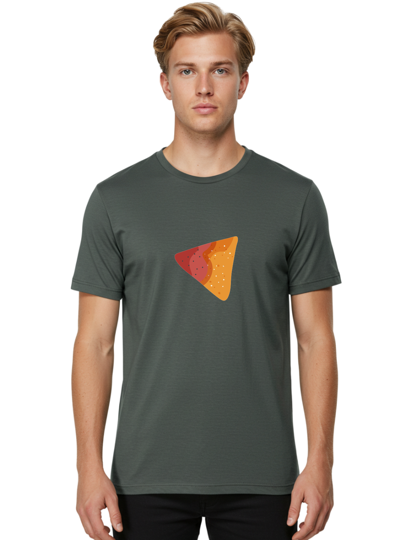 Pizza-Slice-3 Men'S Graphic Tee, 100% Cotton, Comfortable Casual Summer Wear, Machine Washable, Pizza Slice, Delicious Food, Italian Cuisine, Pepperoni Pizza, Cheesy Goodness, Savory Treat, Tasty Topping, Crispy Crust Aad736