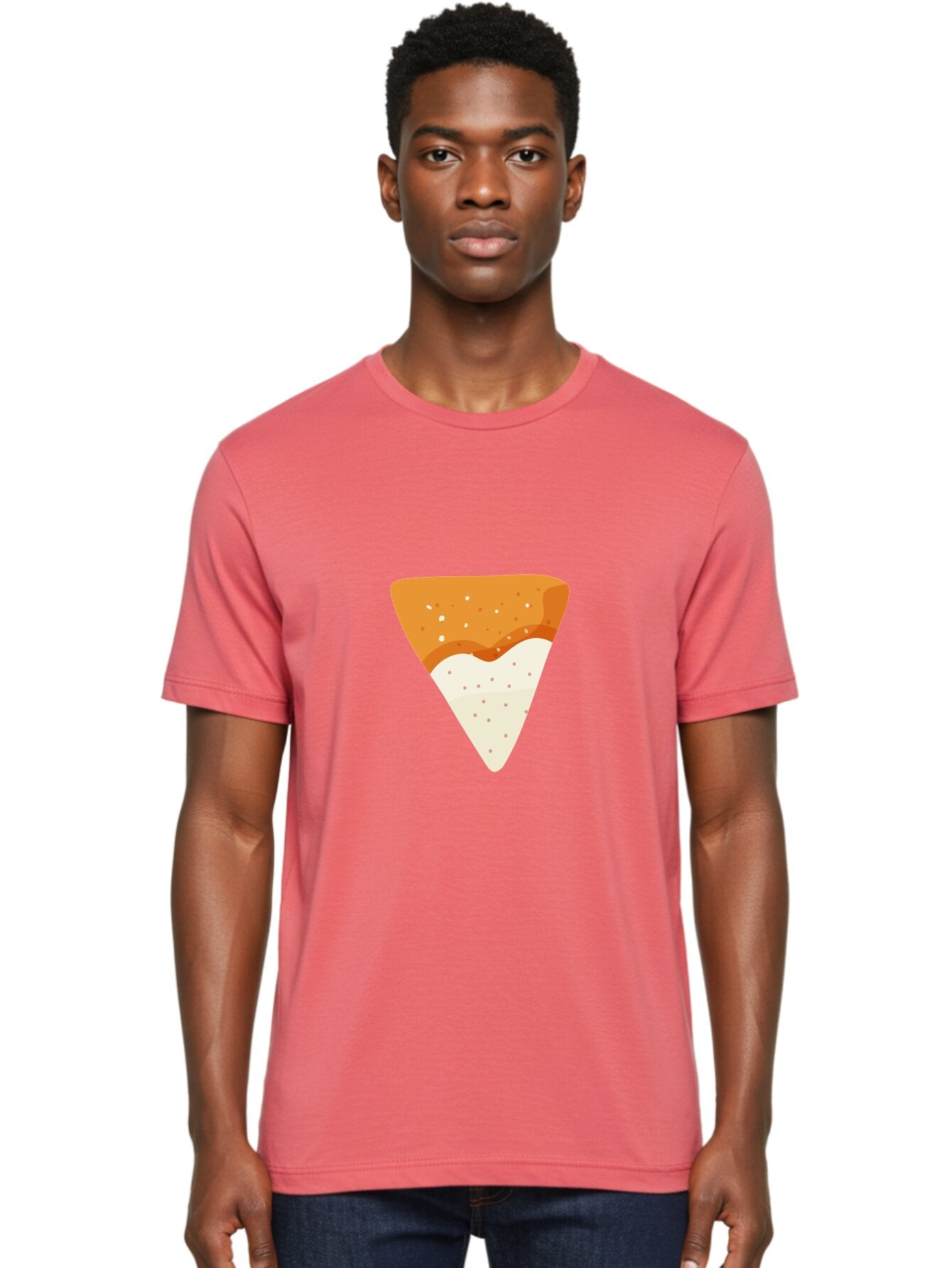 Pizza-Slice Men'S Graphic Tee, 100% Cotton, Comfortable Casual Summer Wear, Machine Washable, Pizza Slice, Italian Food, Cheese Pizza, Food Illustration, Graphic Design, Triangular Shape, Crispy Crust Aad737 25