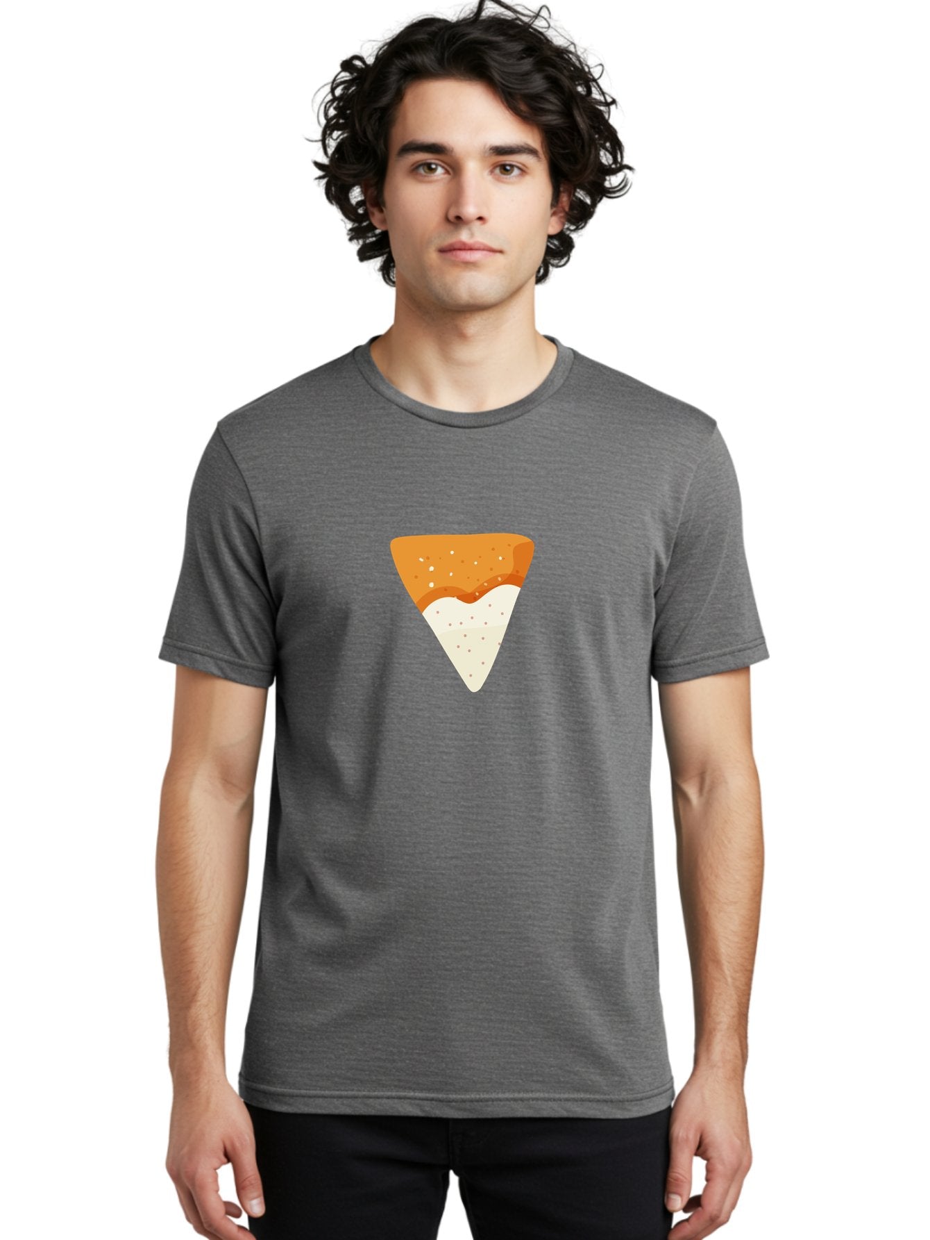 Pizza-Slice Men'S Graphic Tee, 100% Cotton, Comfortable Casual Summer Wear, Machine Washable, Pizza Slice, Italian Food, Cheese Pizza, Food Illustration, Graphic Design, Triangular Shape, Crispy Crust Aad737 24
