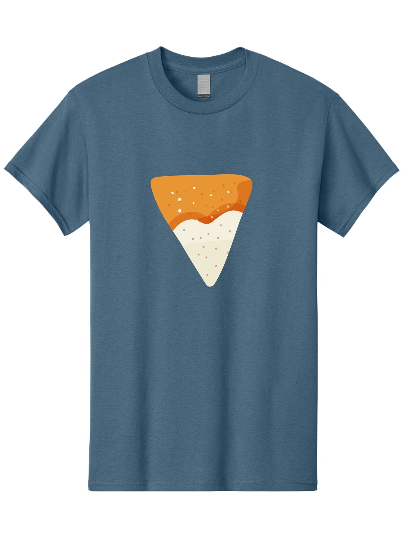 Pizza-Slice Men'S Graphic Tee, 100% Cotton, Comfortable Casual Summer Wear, Machine Washable, Pizza Slice, Italian Food, Cheese Pizza, Food Illustration, Graphic Design, Triangular Shape, Crispy Crust Aad737 3