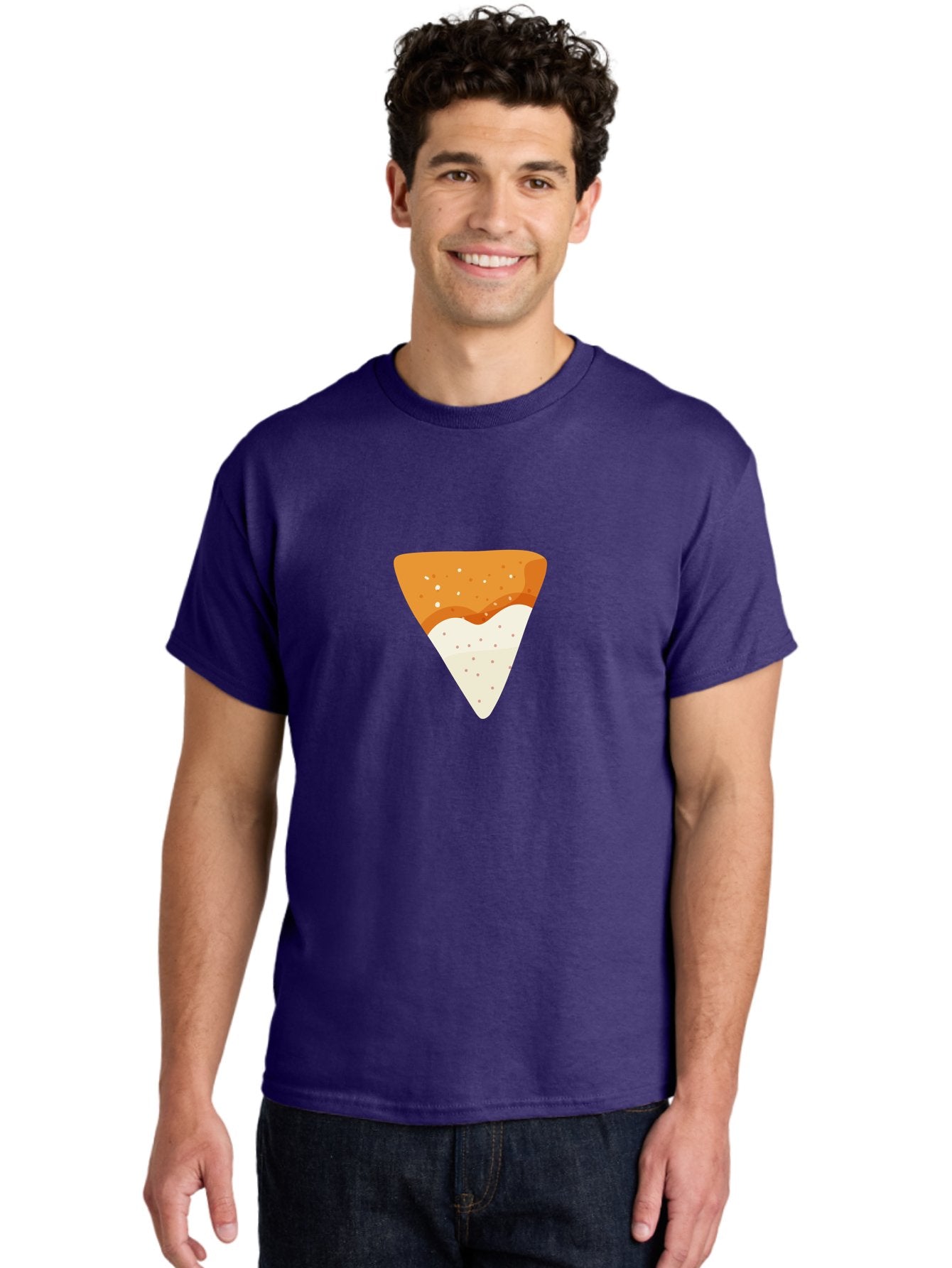 Pizza-Slice Men'S Graphic Tee, 100% Cotton, Comfortable Casual Summer Wear, Machine Washable, Pizza Slice, Italian Food, Cheese Pizza, Food Illustration, Graphic Design, Triangular Shape, Crispy Crust Aad737 30