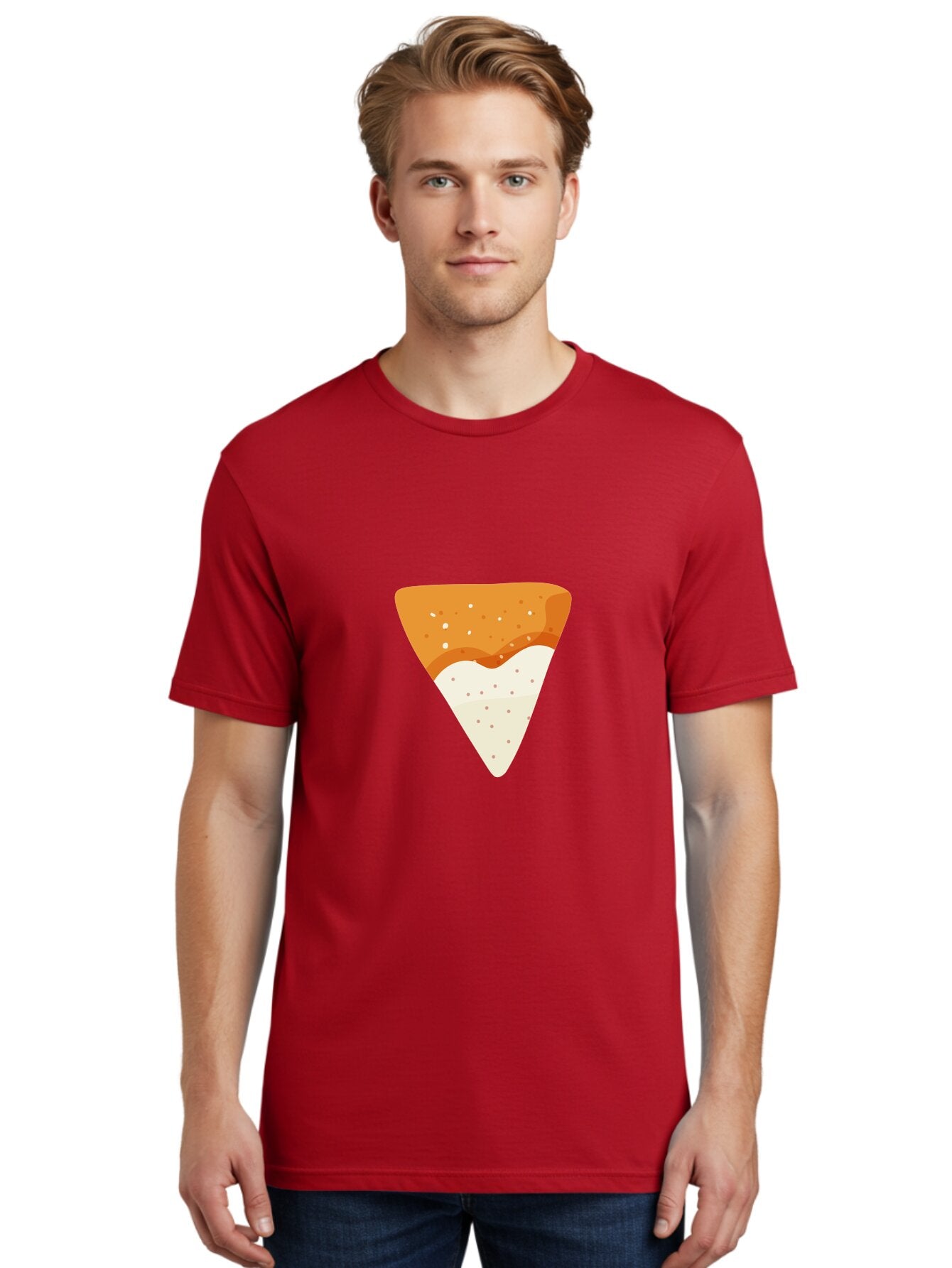 Pizza-Slice Men'S Graphic Tee, 100% Cotton, Comfortable Casual Summer Wear, Machine Washable, Pizza Slice, Italian Food, Cheese Pizza, Food Illustration, Graphic Design, Triangular Shape, Crispy Crust Aad737 16