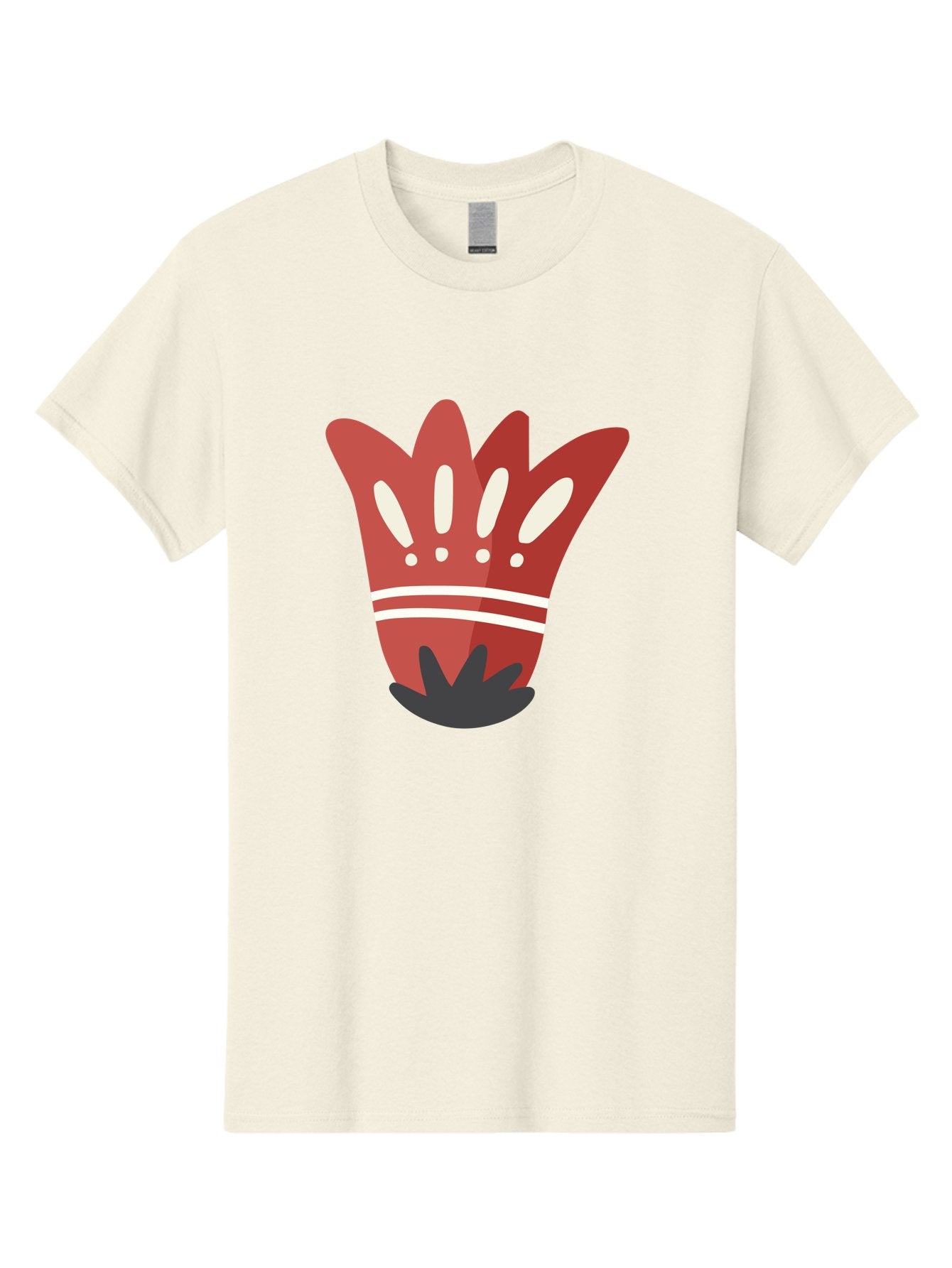 Red-Hand Men'S Graphic Tee, 100% Cotton, Comfortable Casual Summer Wear, Machine Washable, Red Hand Illustration, Hand With Fingers Spread, White Accents On Fingers, Symbol Or Gesture, Bold Design, Simple Shapes, Minimalist Style, Aad745 10