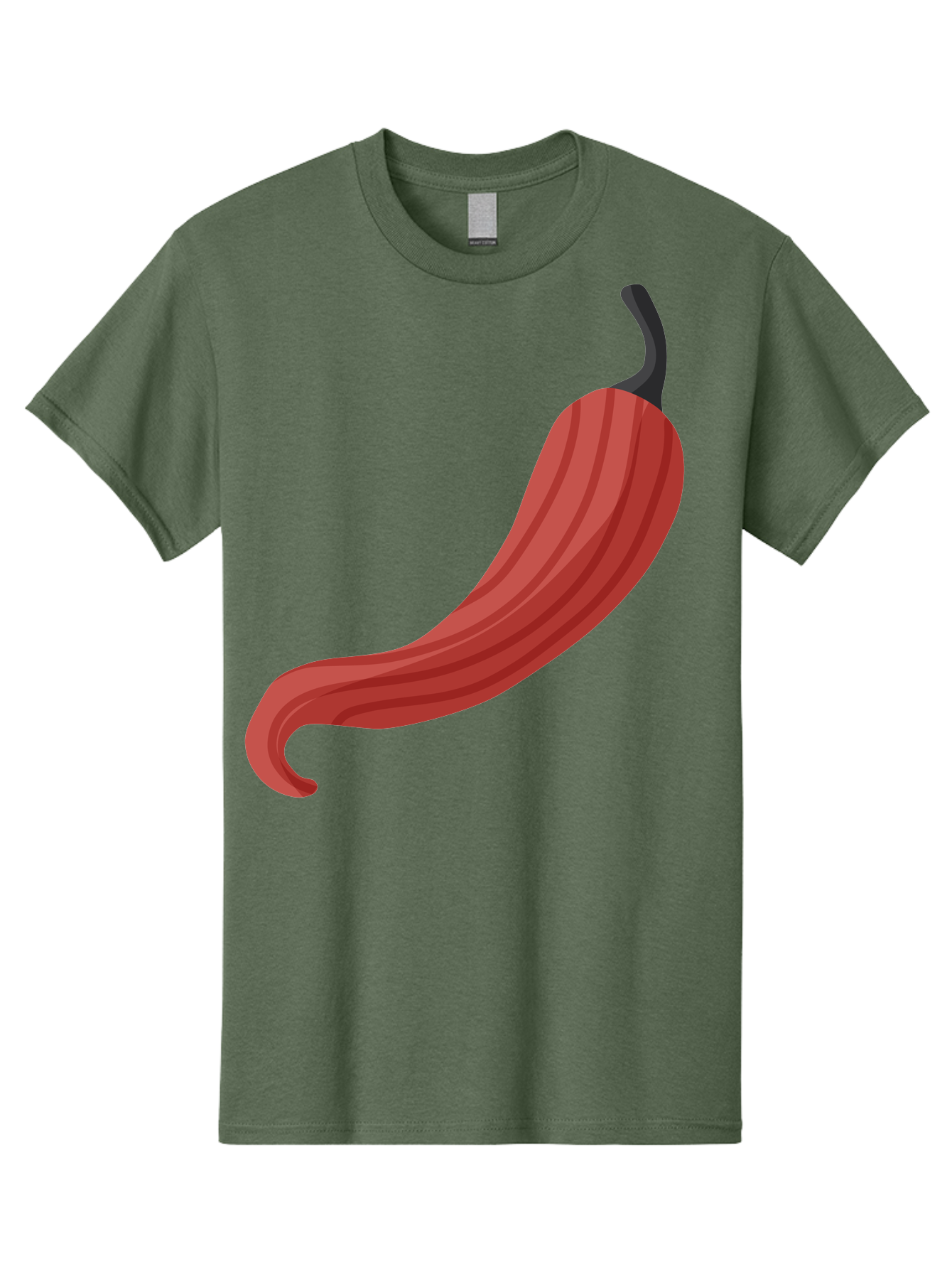 Red-Pepper-1 Men'S Graphic Tee, 100% Cotton, Comfortable Casual Summer Wear, Machine Washable, Red Chili Pepper, Hot Pepper, Spice, Culinary Ingredient, Vibrant Red Color, Digital Art, Food Illustration, Chili Pepper Graphic Aad747