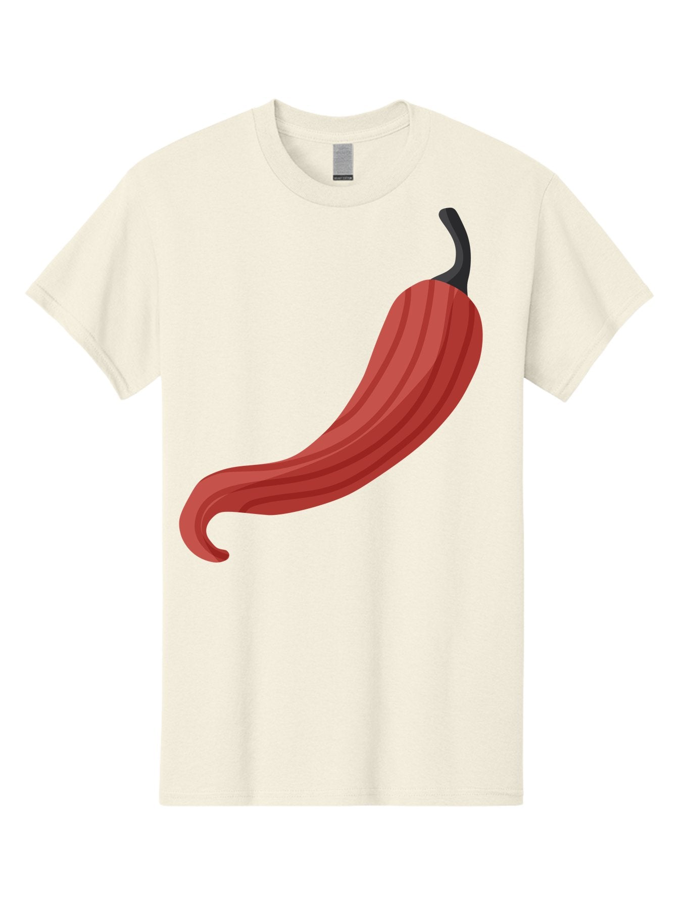 Red-Pepper-1 Men'S Graphic Tee, 100% Cotton, Comfortable Casual Summer Wear, Machine Washable, Red Chili Pepper, Hot Pepper, Spice, Culinary Ingredient, Vibrant Red Color, Digital Art, Food Illustration, Chili Pepper Graphic Aad747