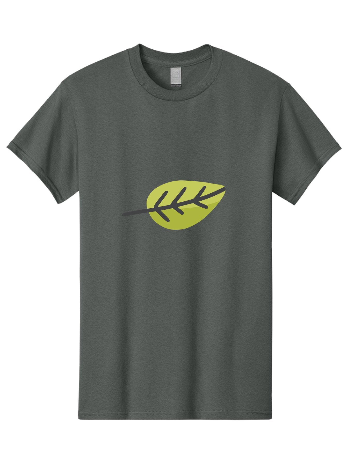 Simple-Leaf Men'S Graphic Tee, 100% Cotton, Comfortable Casual Summer Wear, Machine Washable, Simple Leaf Design, Green Leaf Illustration, Minimalist Art, Nature-Inspired Graphics, Stylized Foliage, Botanical Icon, Eco-Friendly Symbol Aad755