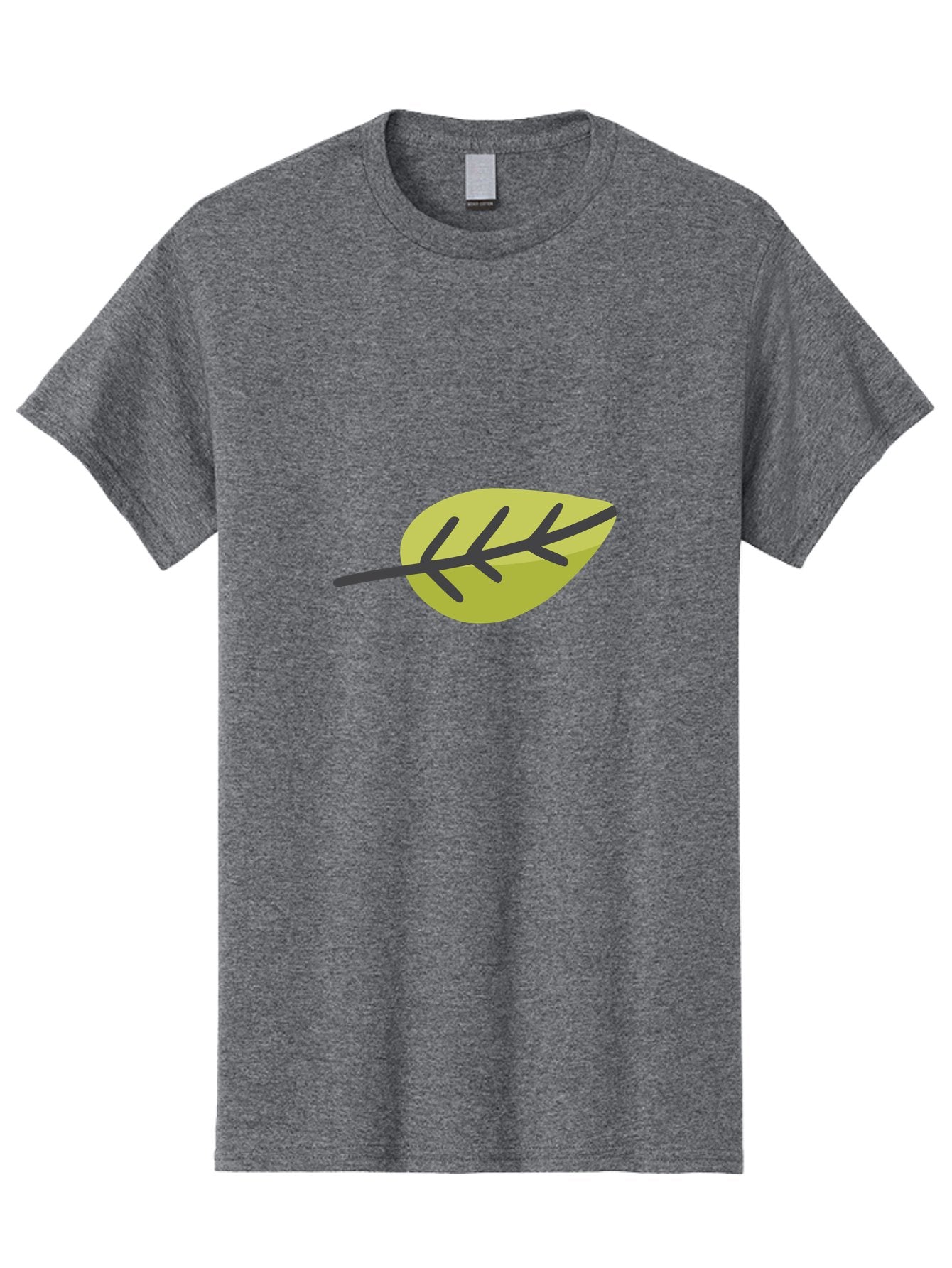 Simple-Leaf Men'S Graphic Tee, 100% Cotton, Comfortable Casual Summer Wear, Machine Washable, Simple Leaf Design, Green Leaf Illustration, Minimalist Art, Nature-Inspired Graphics, Stylized Foliage, Botanical Icon, Eco-Friendly Symbol Aad755