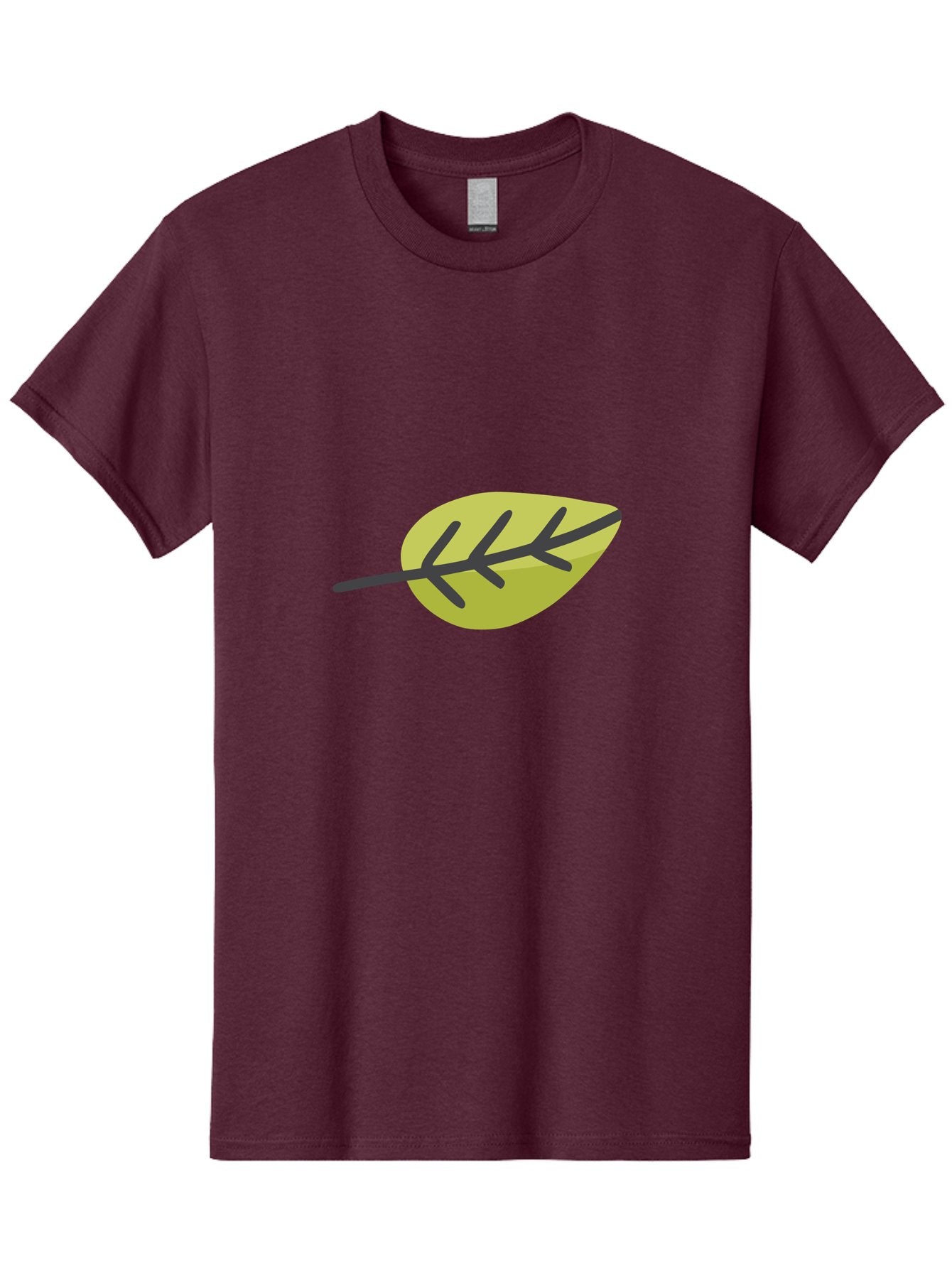 Simple-Leaf Men'S Graphic Tee, 100% Cotton, Comfortable Casual Summer Wear, Machine Washable, Simple Leaf Design, Green Leaf Illustration, Minimalist Art, Nature-Inspired Graphics, Stylized Foliage, Botanical Icon, Eco-Friendly Symbol Aad755 5